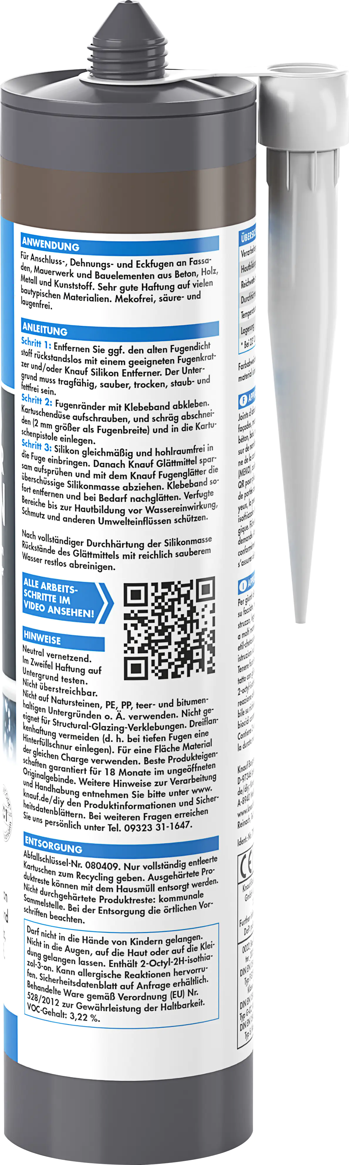 Knauf Bau- & Allwetter Silikon 300 ml dunkelbraun