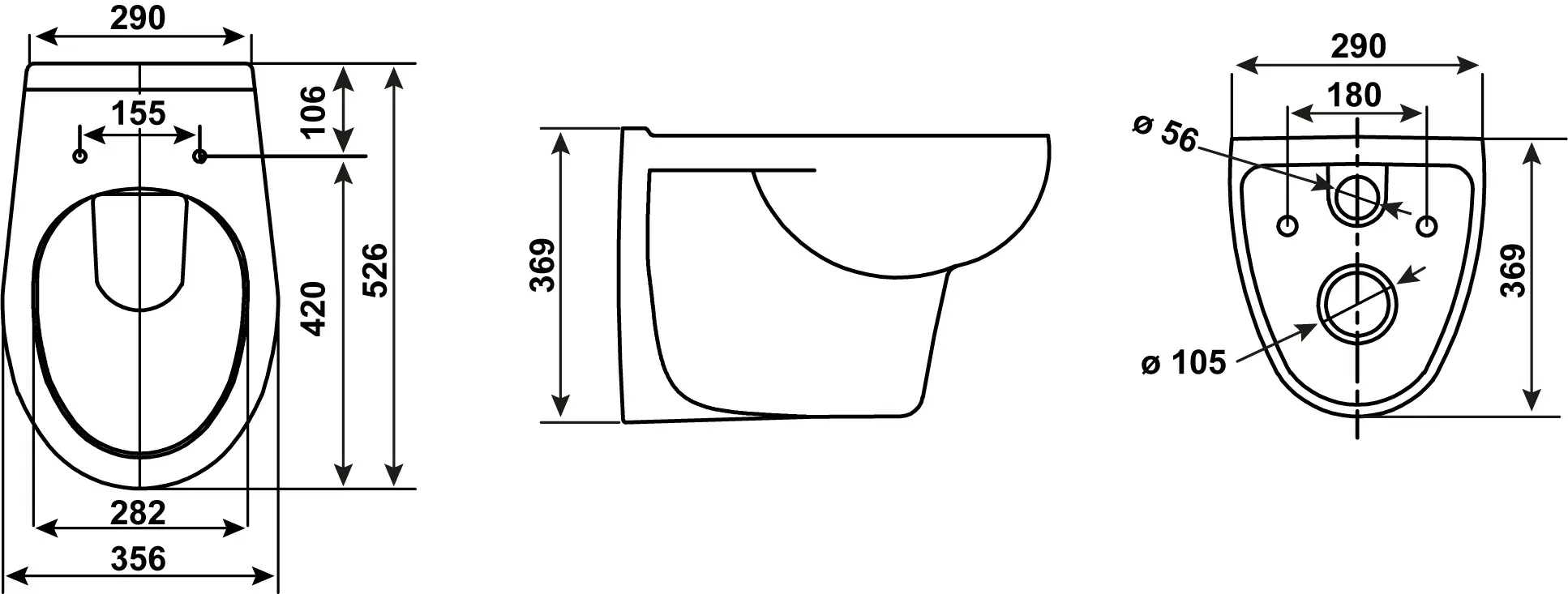 Cornat Wand-Tiefspühl-WC spülrandlos weiß