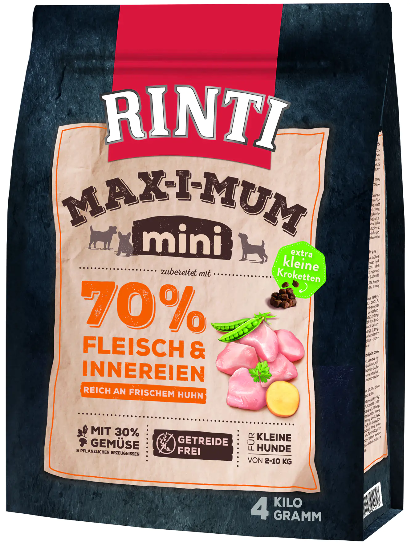 Rinti Max-i-Mum Hundetrockenfutter Mini 4 kg Huhn Rinti Max-i-Mum Hundetrockenfutter Mini 4 kg Huhn