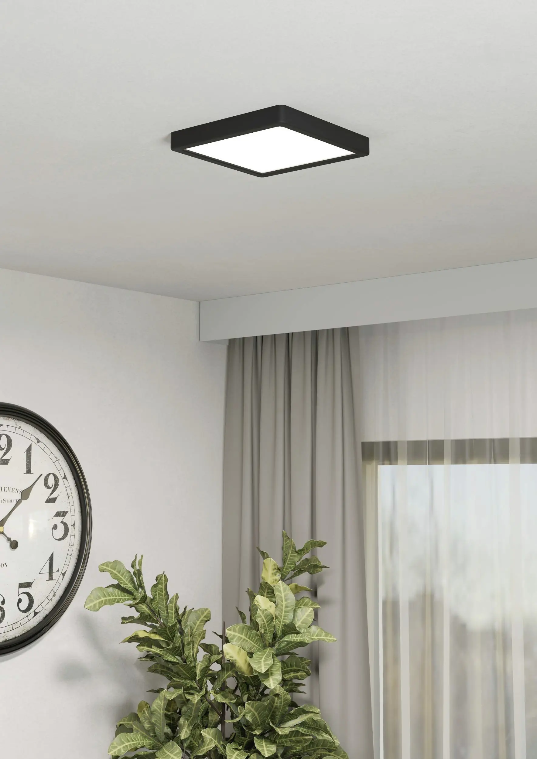 Eglo LED Deckenleuchte Fueva-6-Z schwarz 22 x 22 cm RGB dimmbar