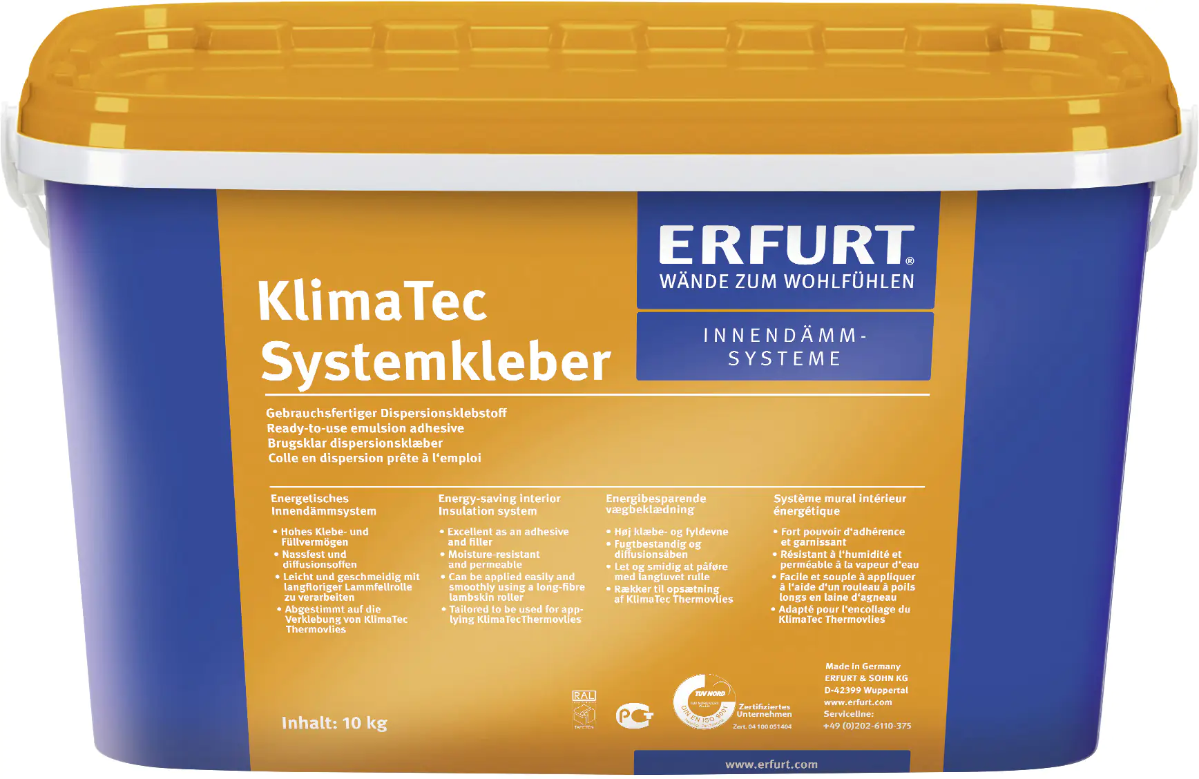 Erfurt Systemkleber für Thermovlies KlimaTec 10 kg Erfurt Systemkleber für Thermovlies KlimaTec 10 kg