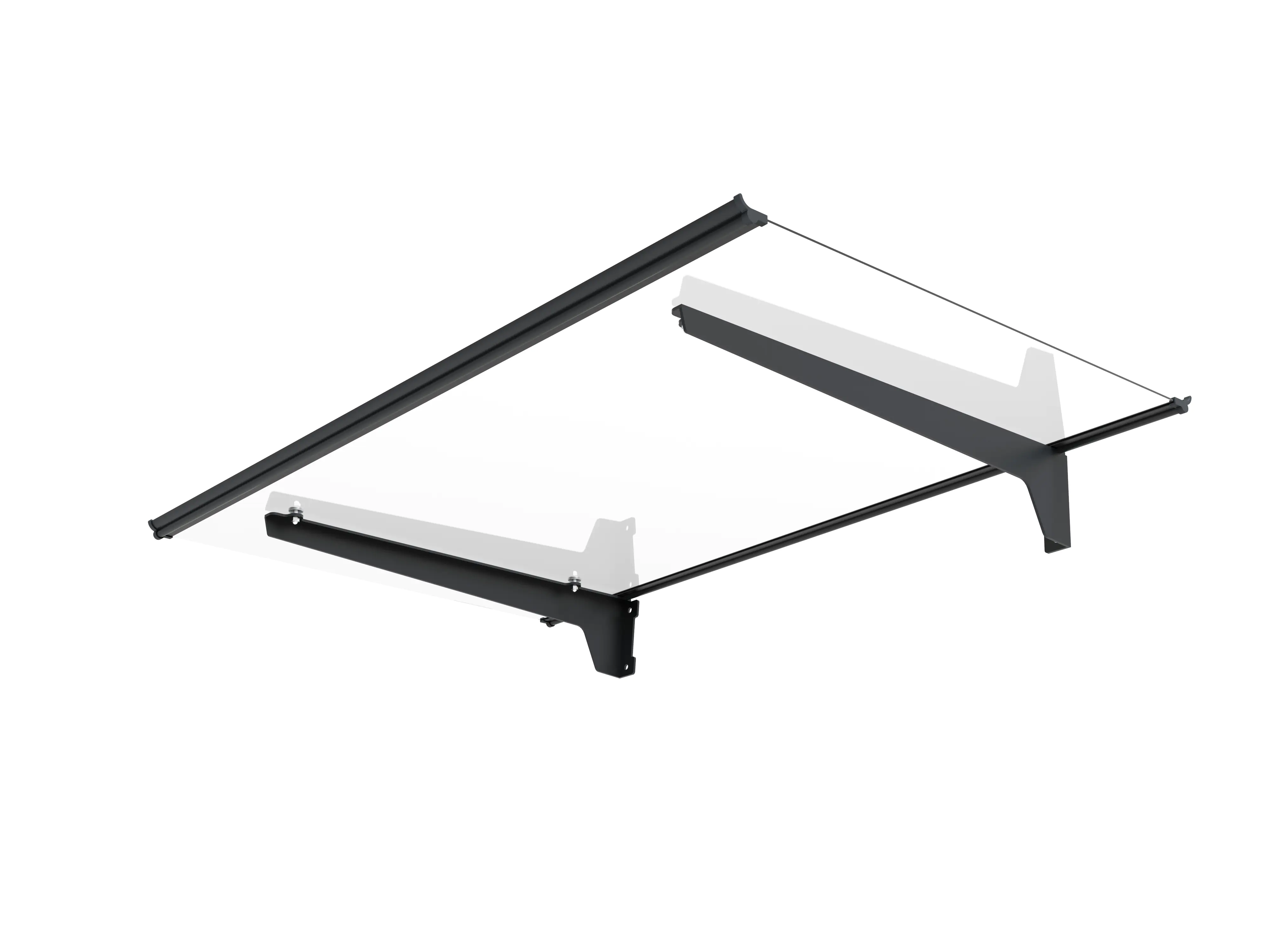 TrendLine Vordach Nizza Aluminum schwarz 140 x 90 cm