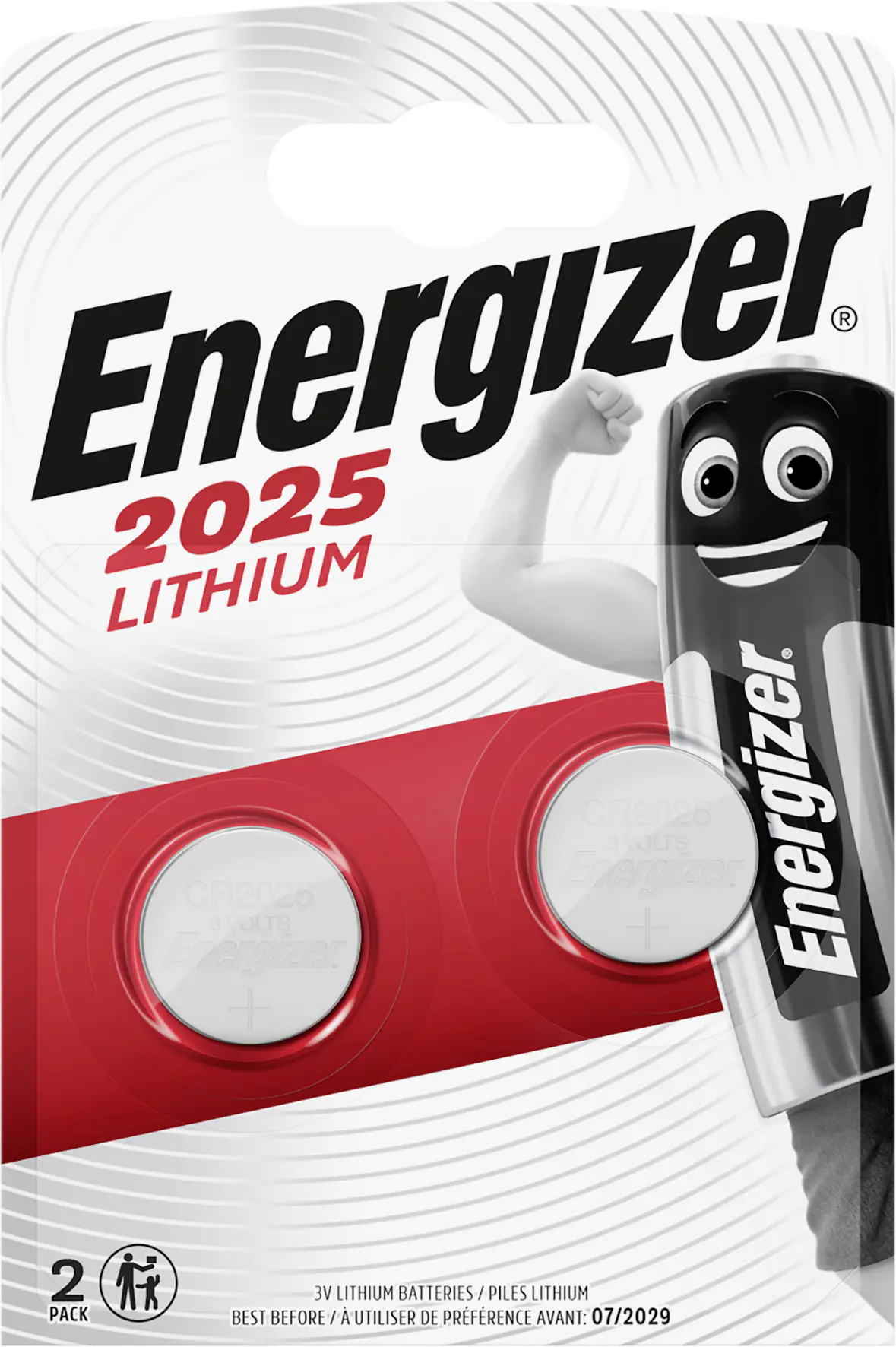 Energizer Knopfzelle CR 2025 Lithium, 3 V. 2er Pack Energizer Knopfzelle CR 2025 Lithium, 3 V. 2er Pack