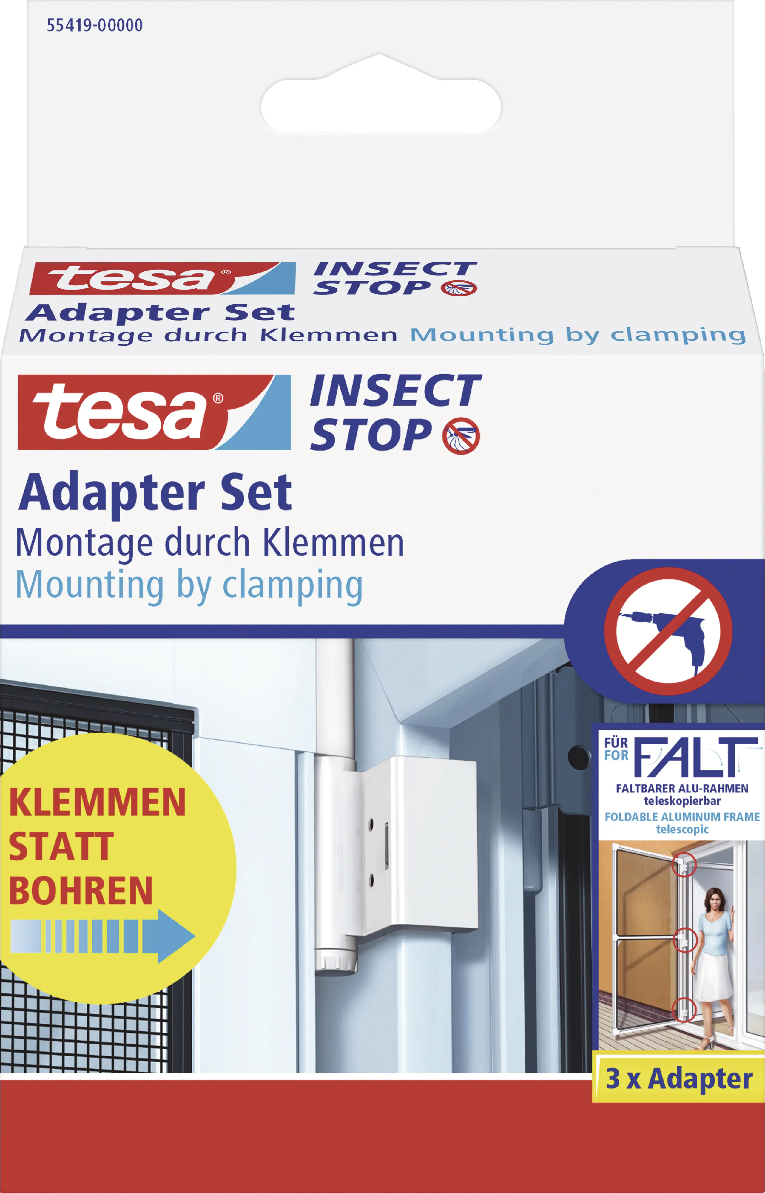 tesa Adapter FALT 35 x 43 x 48 mm weiß