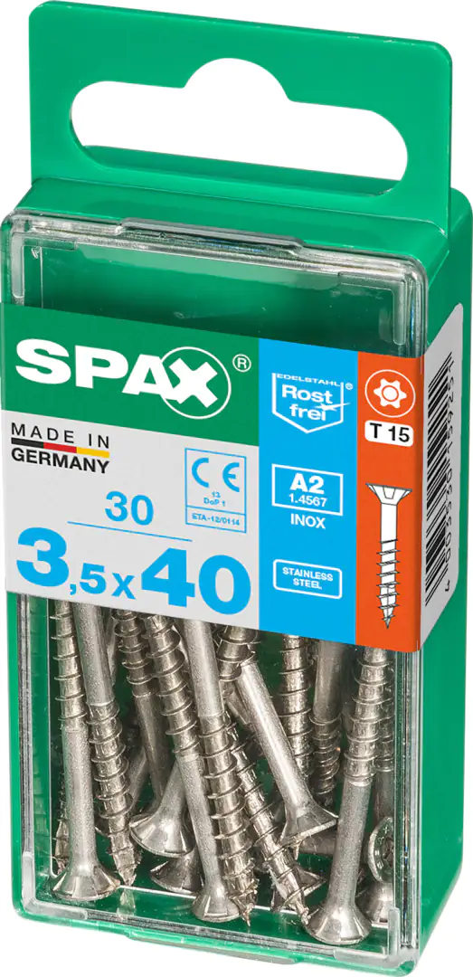 Spax Universalschrauben 3.5 x 40 mm TX 15 - 30 Stk. Spax Universalschrauben 3.5 x 40 mm TX 15 - 30 Stk.