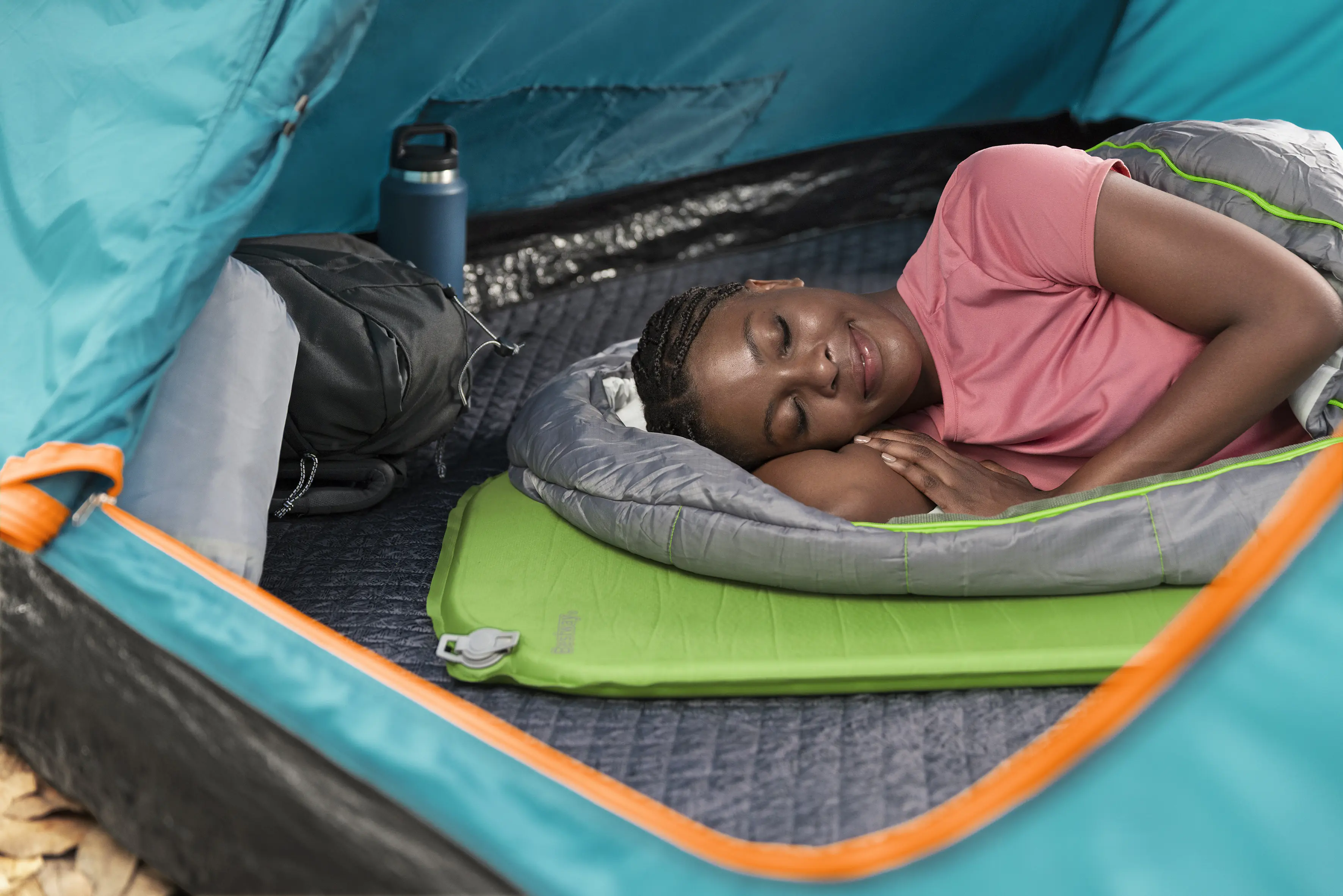 Bestway Isomatte selbstaufblasend für Schlafsäcke grün 183 x 51 x 2,5 cm