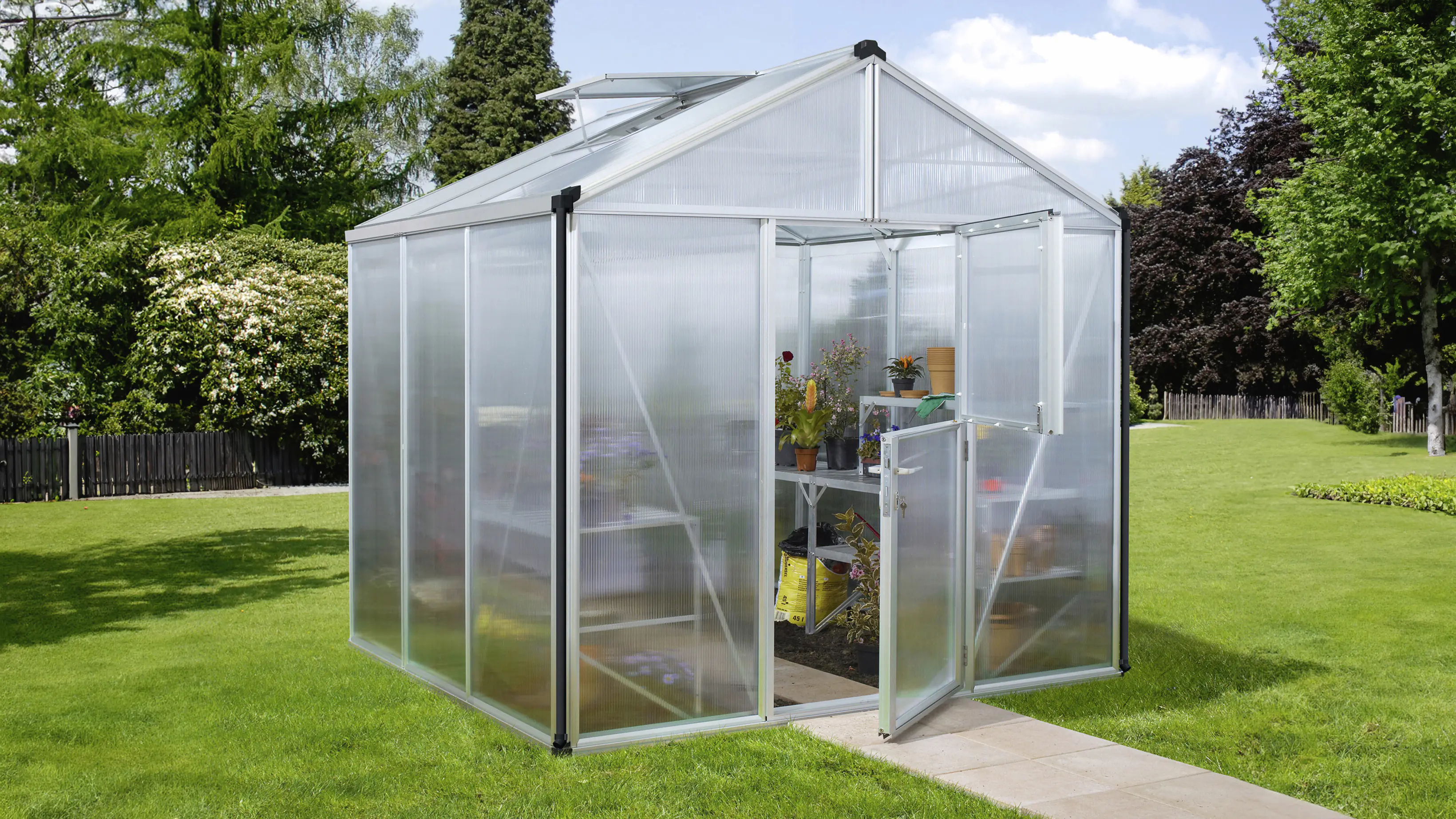 Vitavia Gewächshaus-Set Zeus 6200 HKP 10 mm alu 266 x 249 cm 