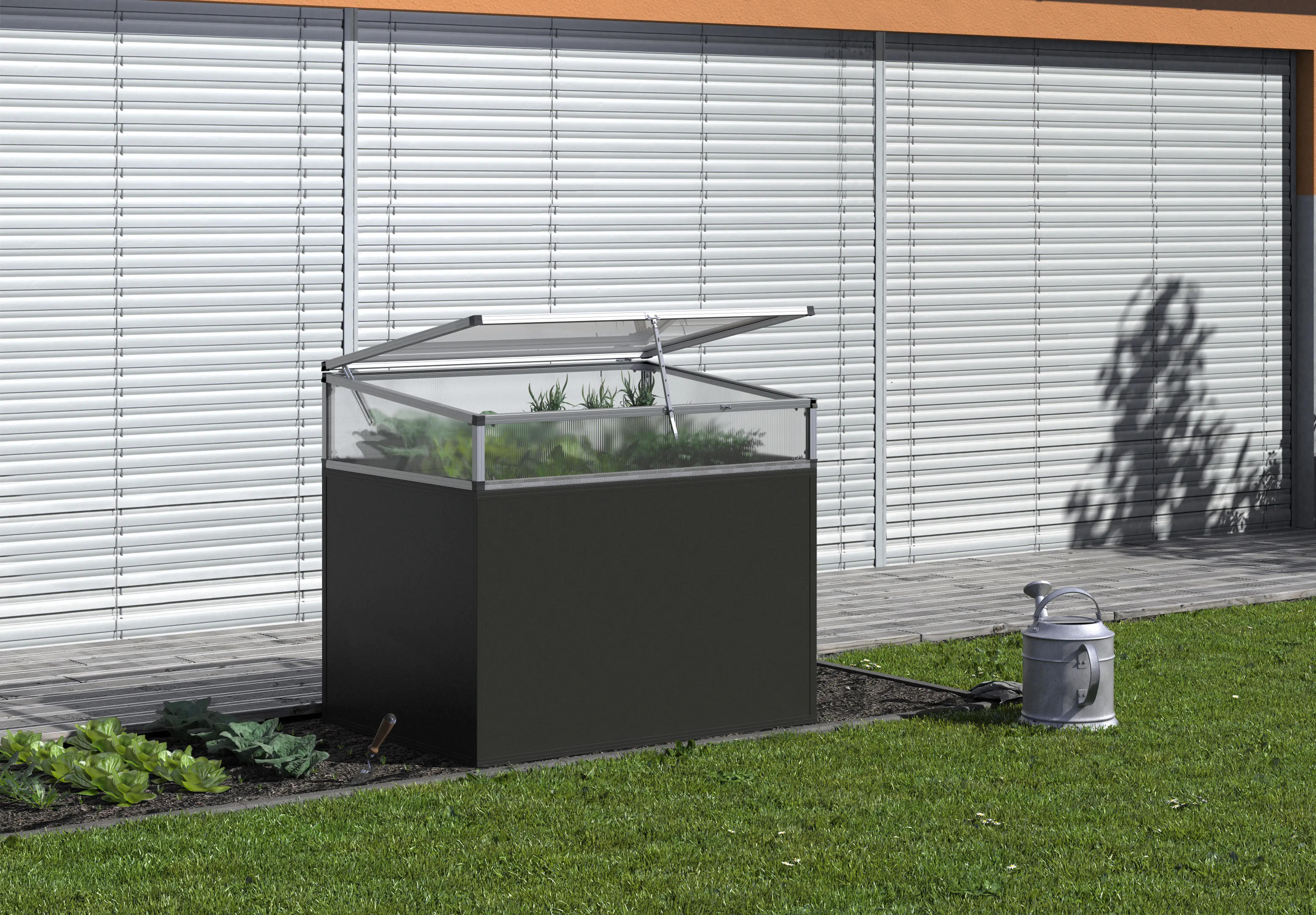 KGT Alu-Hochbeet 130 1,21 x 0,91 x 0,77 m, anthrazit-grau