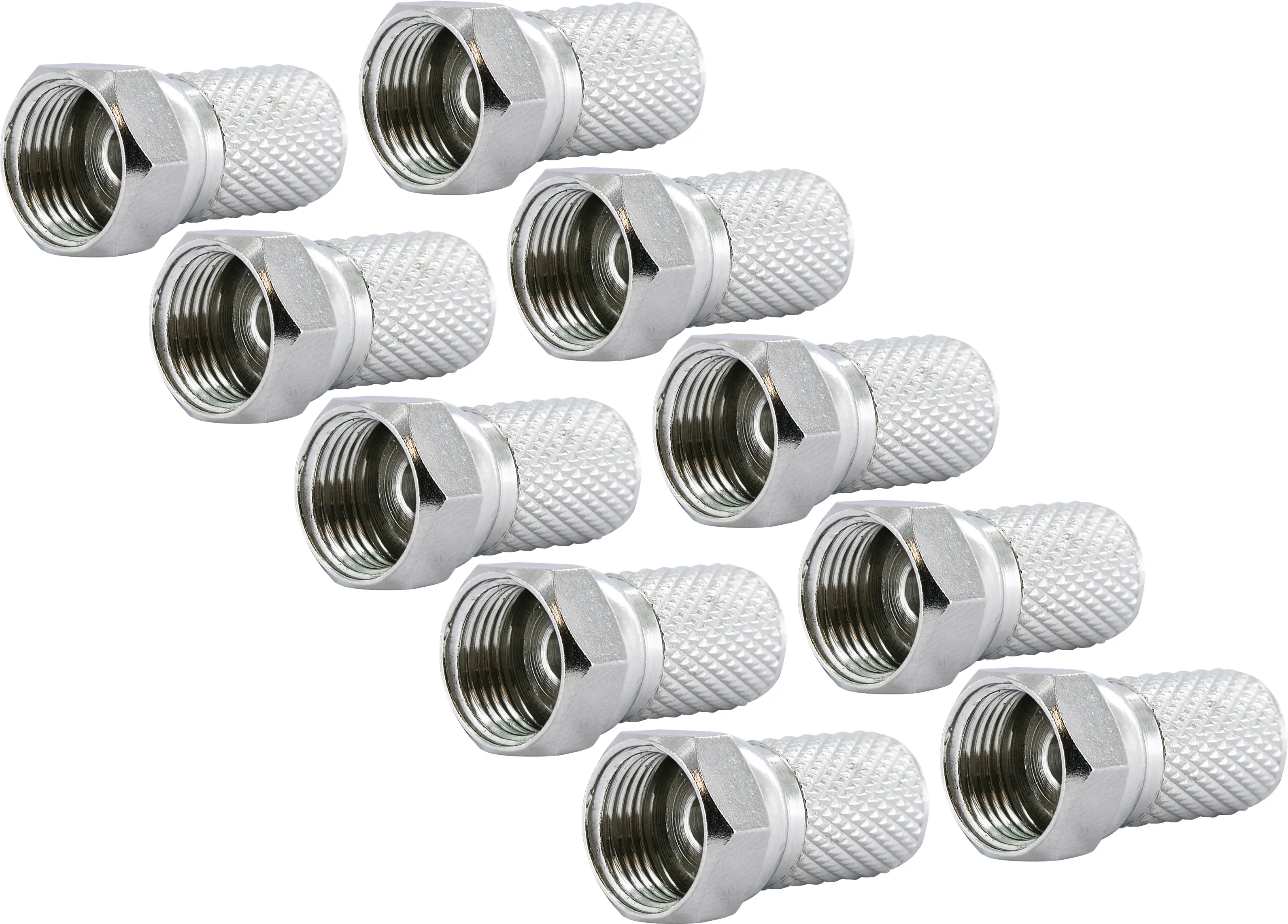 Schwaiger F Stecker FST8010 531 10x F Aufdrehstecker für Kabel mit 8mm Durchmesser