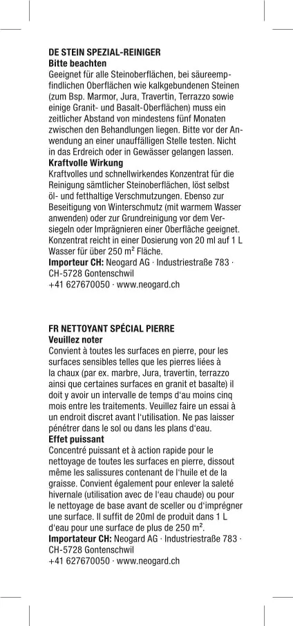 Gloria Spezial-Reiniger für Naturstein, Beton und Kunststein 1 L Gloria Spezial-Reiniger für Naturstein, Beton und Kunststein 1 L