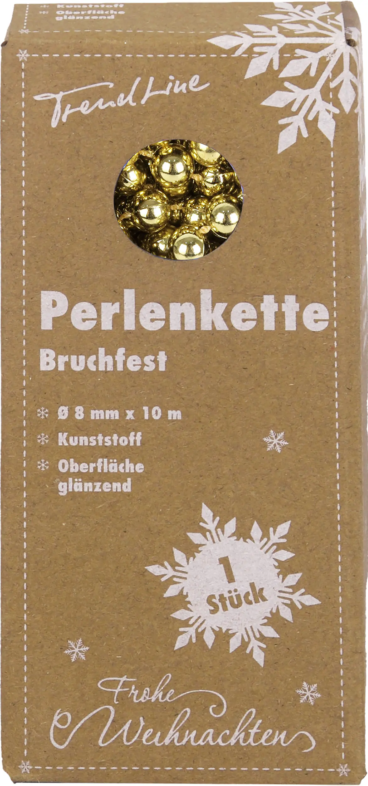 TrendLine Perlenkette bruchfest, langlebig 10 m gold