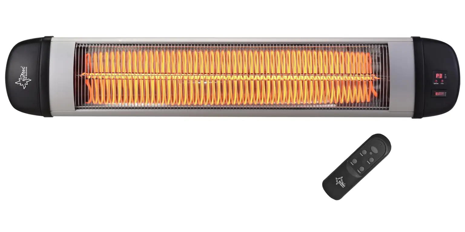 Suntec Terassenheizstrahler Heat Ray Carbon 3000 Teleskopstandfuß, 178 cm