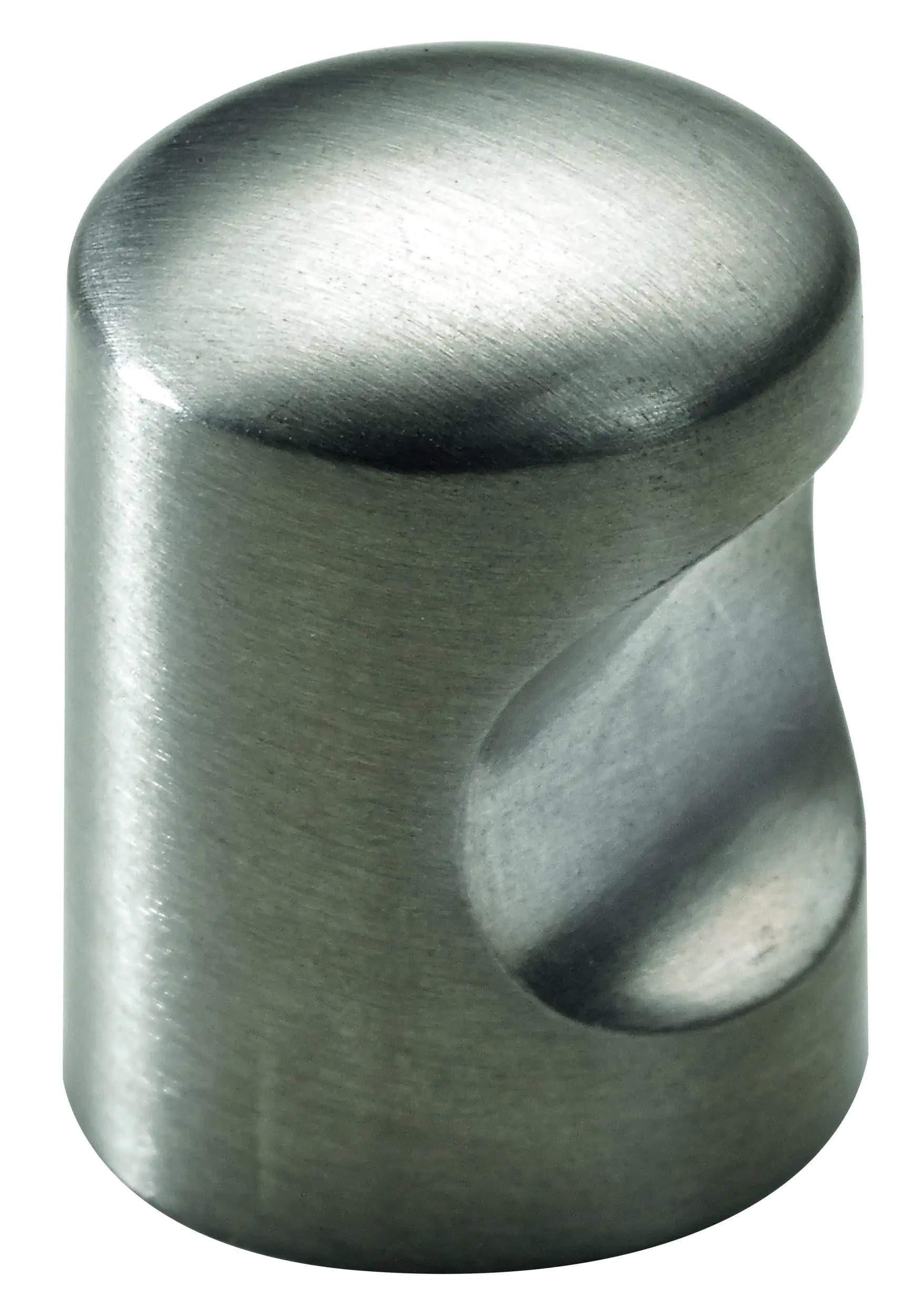 Hettich Möbelknopf Zinkdruckguss Edelstahl-Optik Ø 15,0 x 22,0 mm - 1 Stück