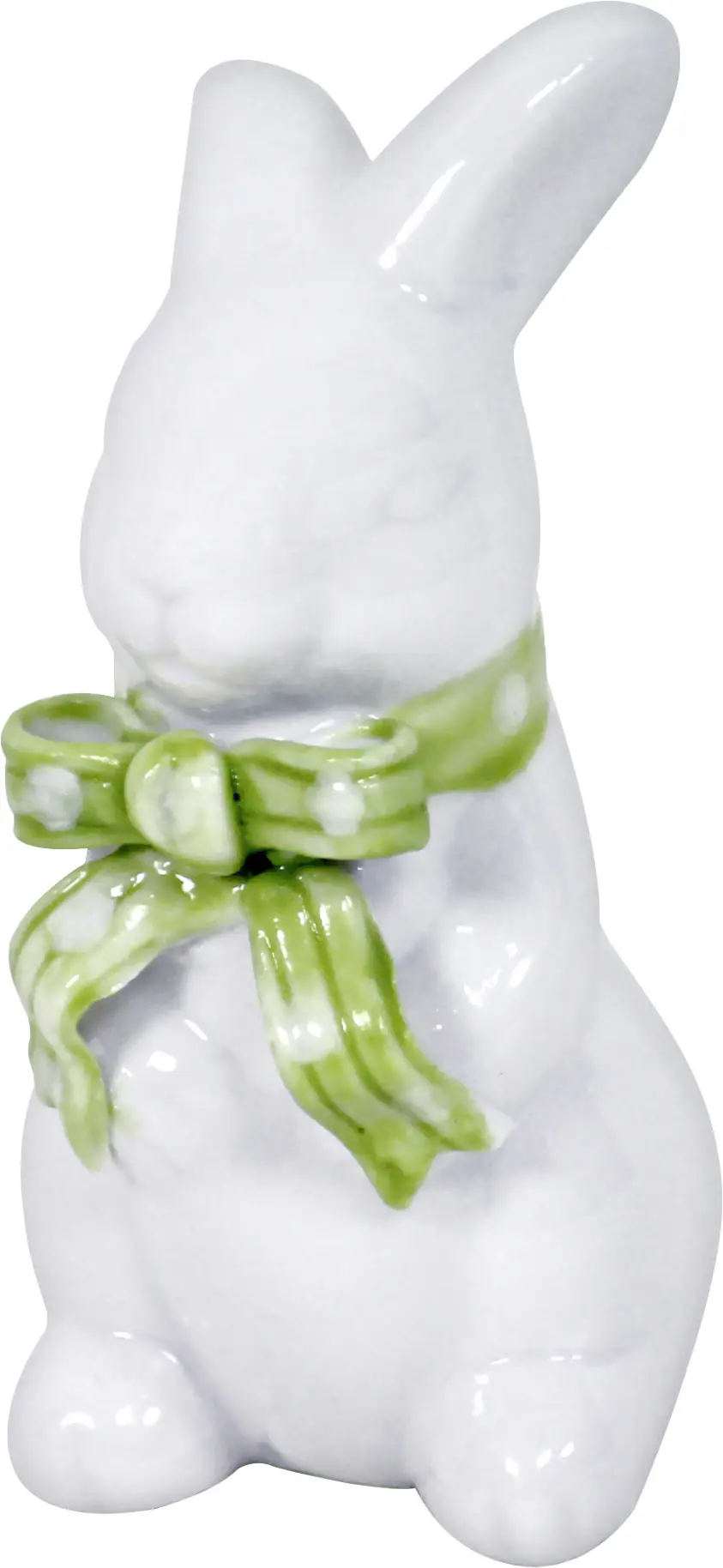 Deko Osterhase Porzellan 8,5 cm weiß grün Deko Osterhase Porzellan 8,5 cm weiß grün