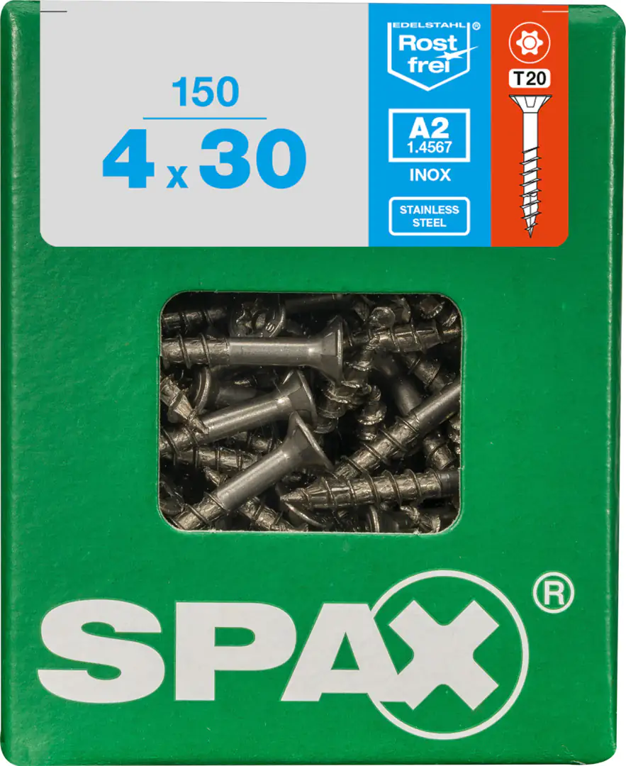 Spax Universalschrauben 4.0 x 30 mm TX 20 Senkkopf - 150 Stk.