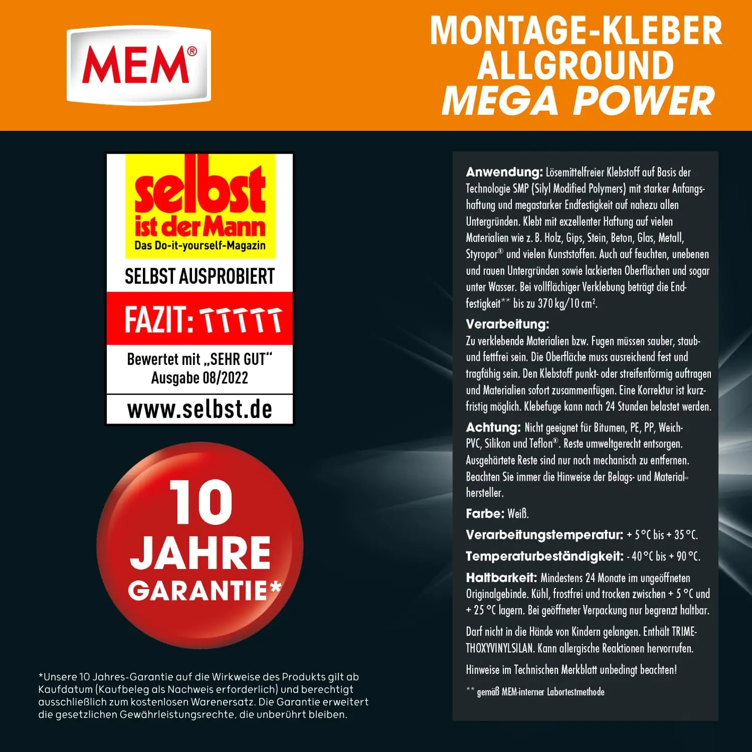 MEM Montagekleber Mega Power 2x 450 g MEM Montagekleber Mega Power 2x 450 g