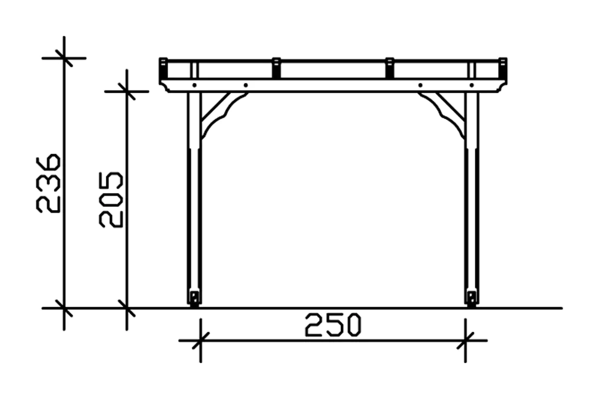 SKAN HOLZ Pavillon Marseille 327 x 350 cm, lasiert in Schiefergrau