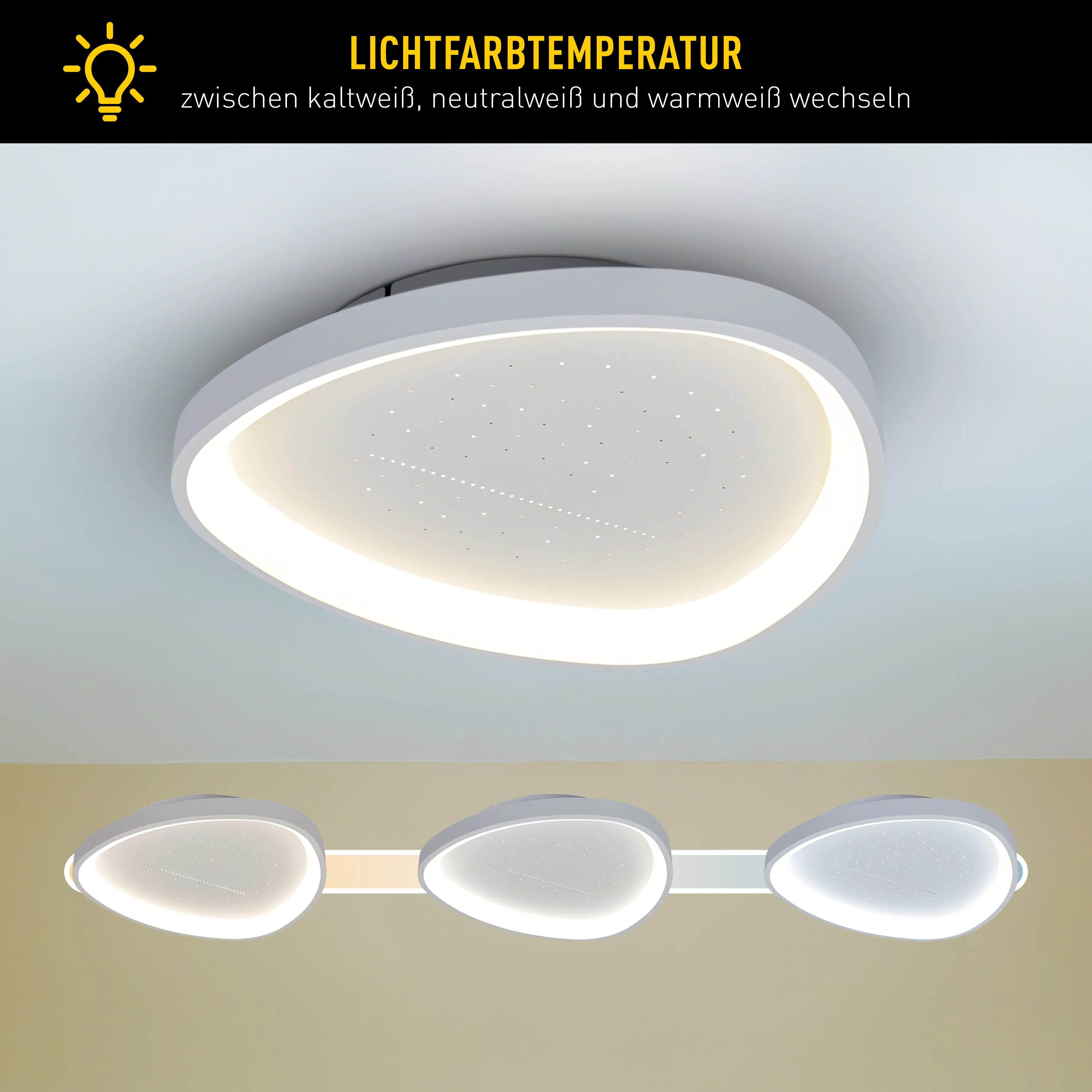 Light & More LED Deckenleuchte Oval 32W weiß
