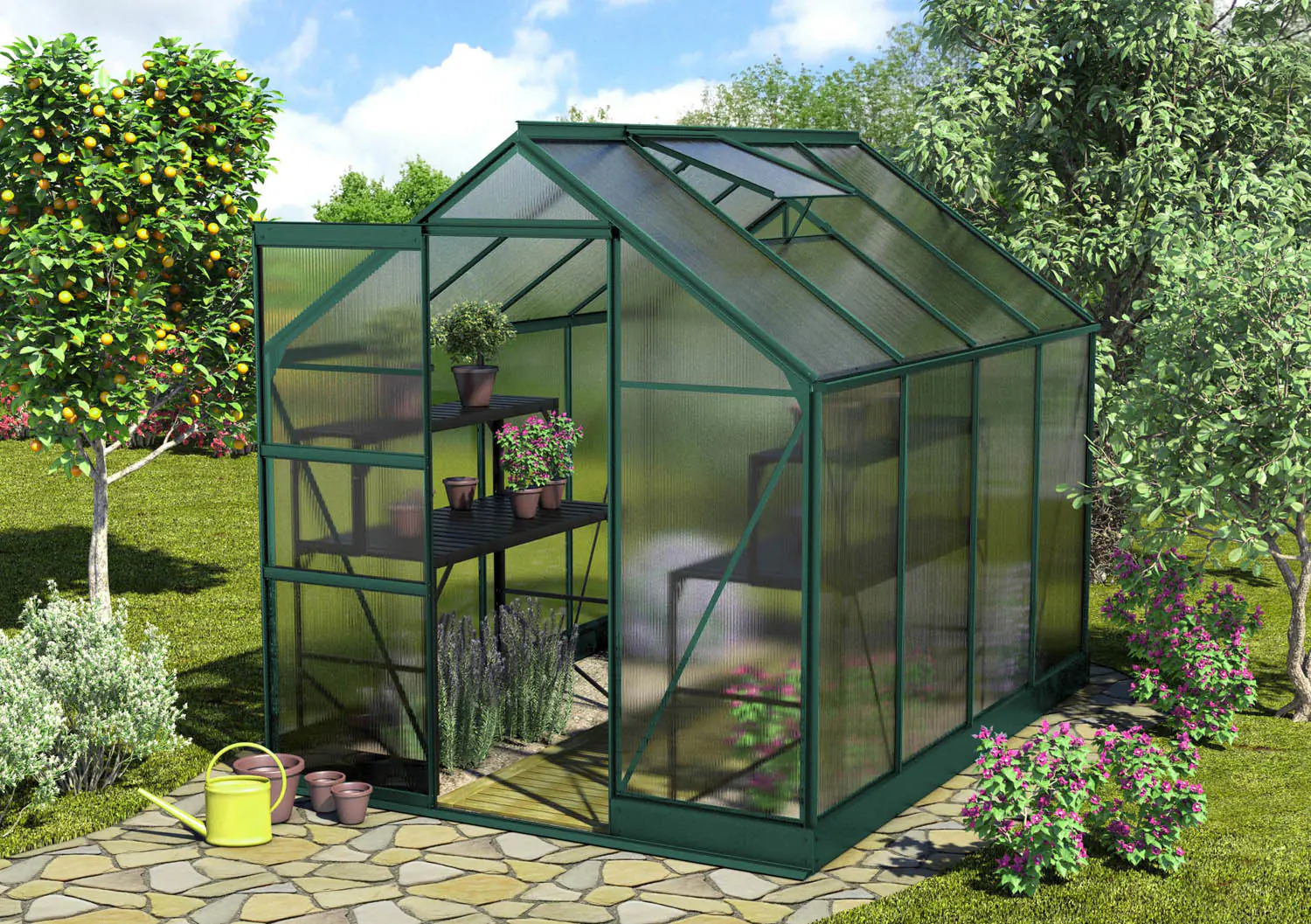 Vitavia Gewächshaus Apollo 5000 195 x 261 cm 6 mm Hohlkammerplatten