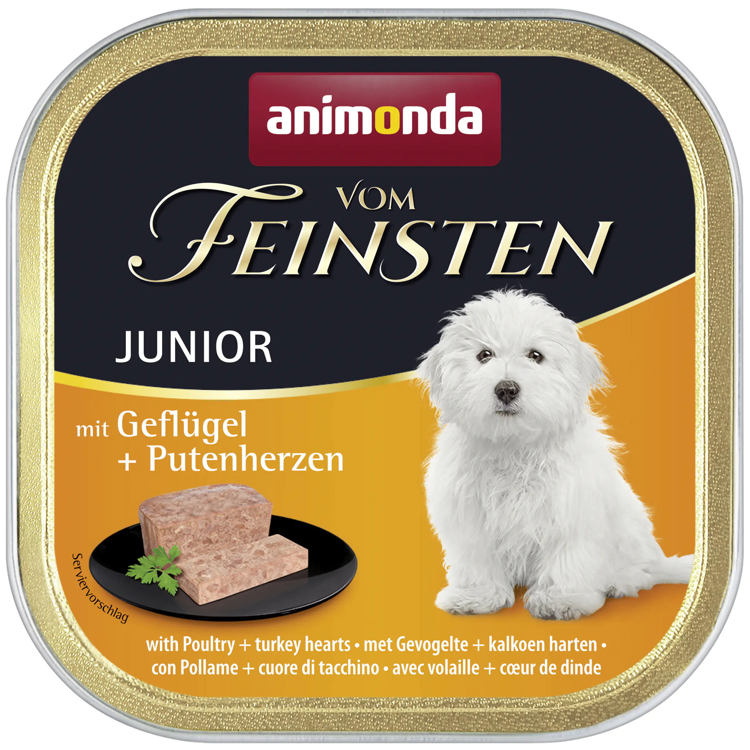 Animonda vom Feinsten Hundenassfutter Junior 150 g Geflügel & Putenherzen