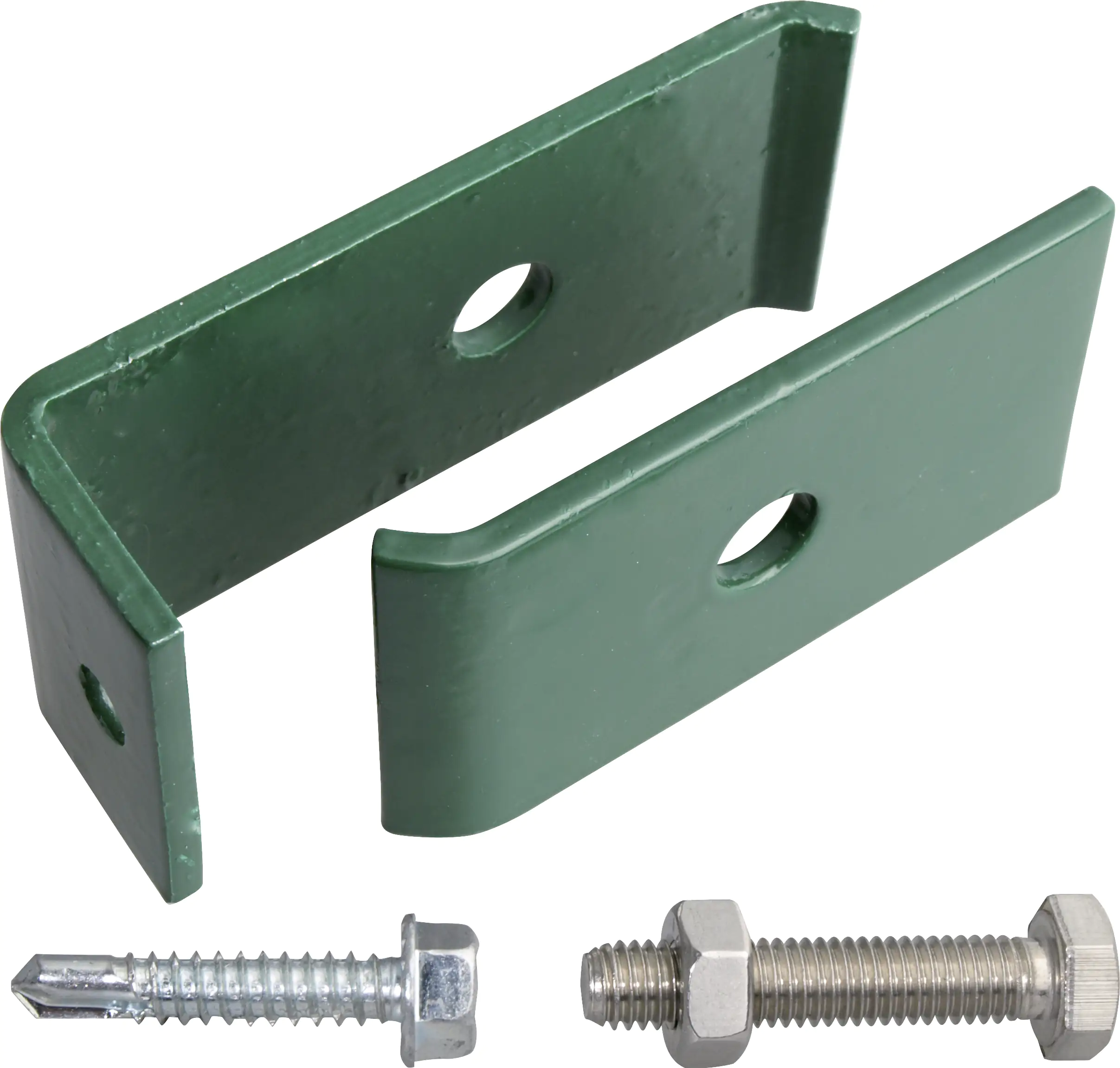 Alberts Befestigungsset Gittermatten an Mauern Pfosten grün 5 Stk