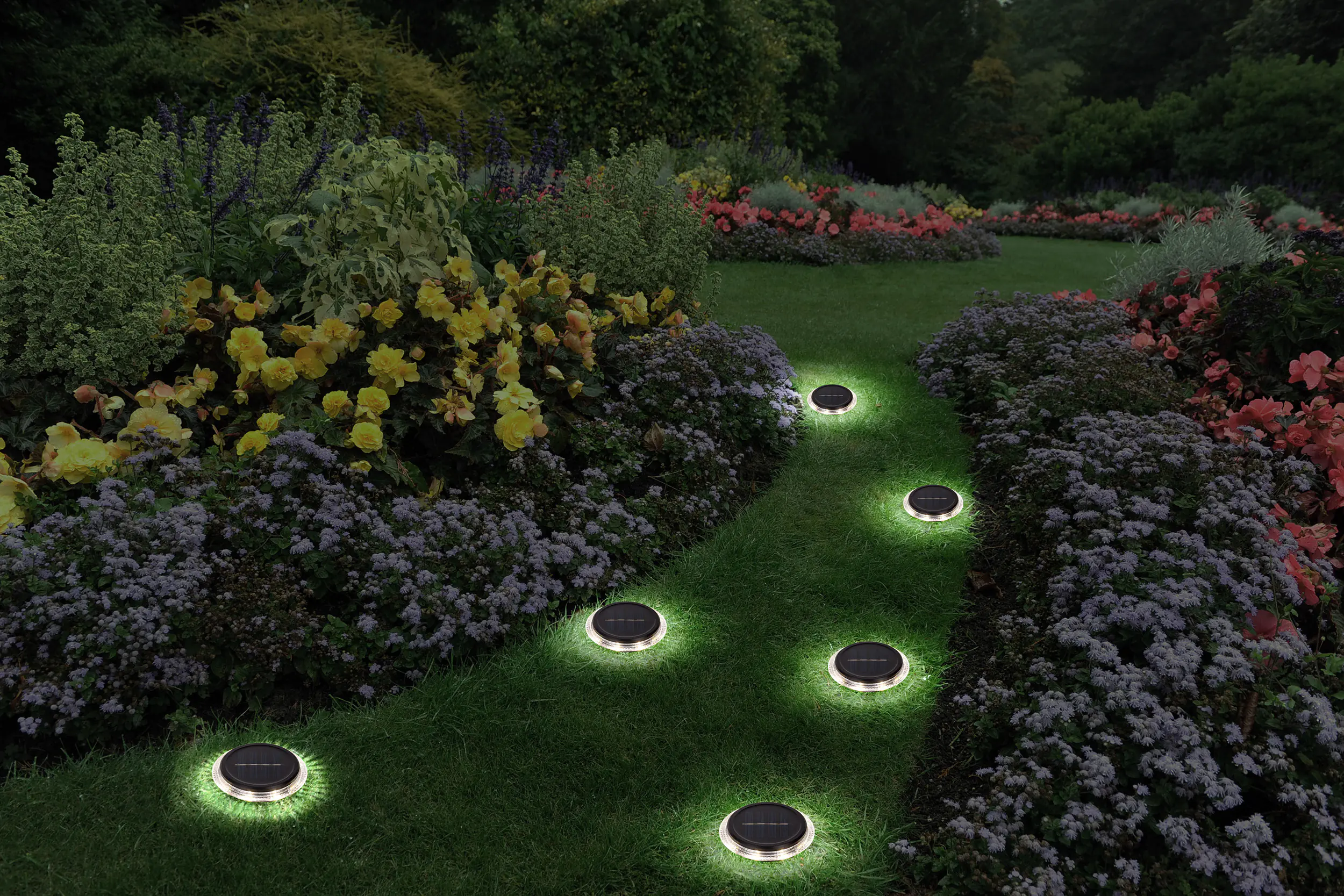 Light & More LED Solarleuchte Kane mit Erdspieß Dämmerungssensor 6er Set