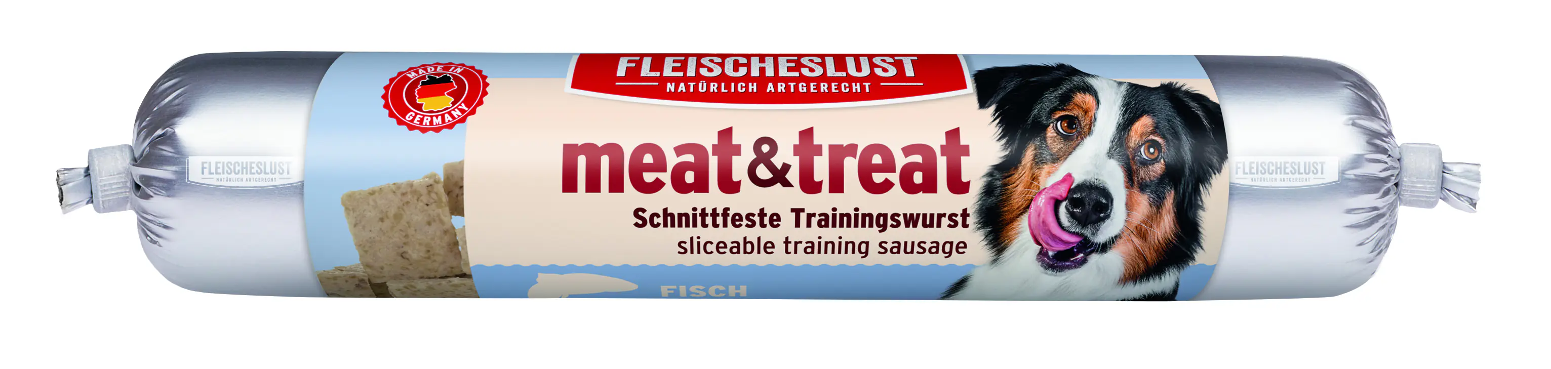 Fleischeslust meat&treat Hundesnack ohne Zucker 80 g Fisch