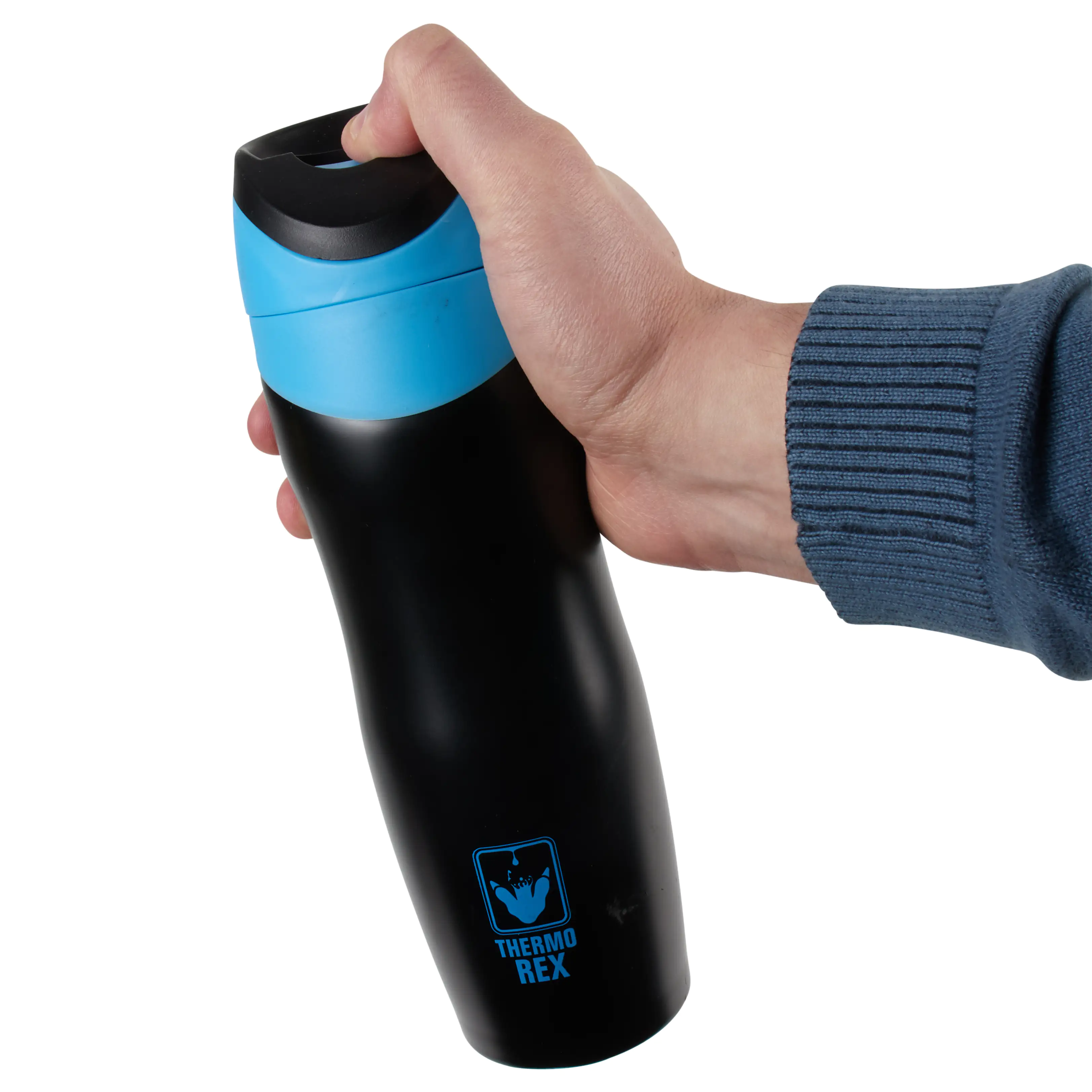 Thermo Rex Isolierbecher 450 ml schwarz blau