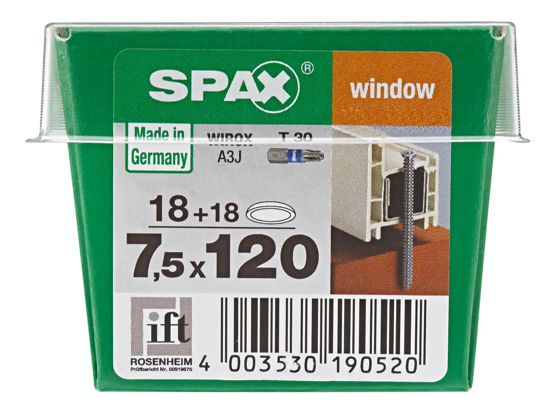 Spax Rahmenanker 7.5 x 120 mm TX 30 - 18 Stk.