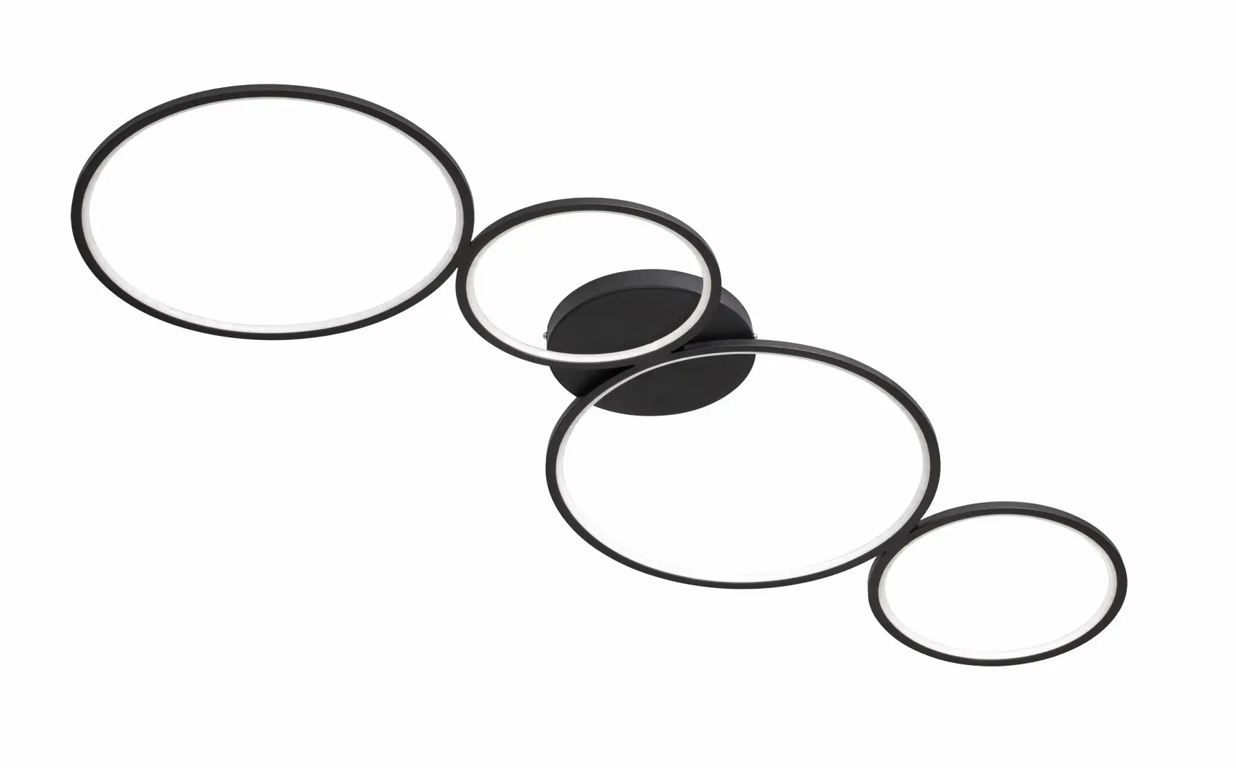 Trio LED Deckenleuchte Rondo schwarz matt