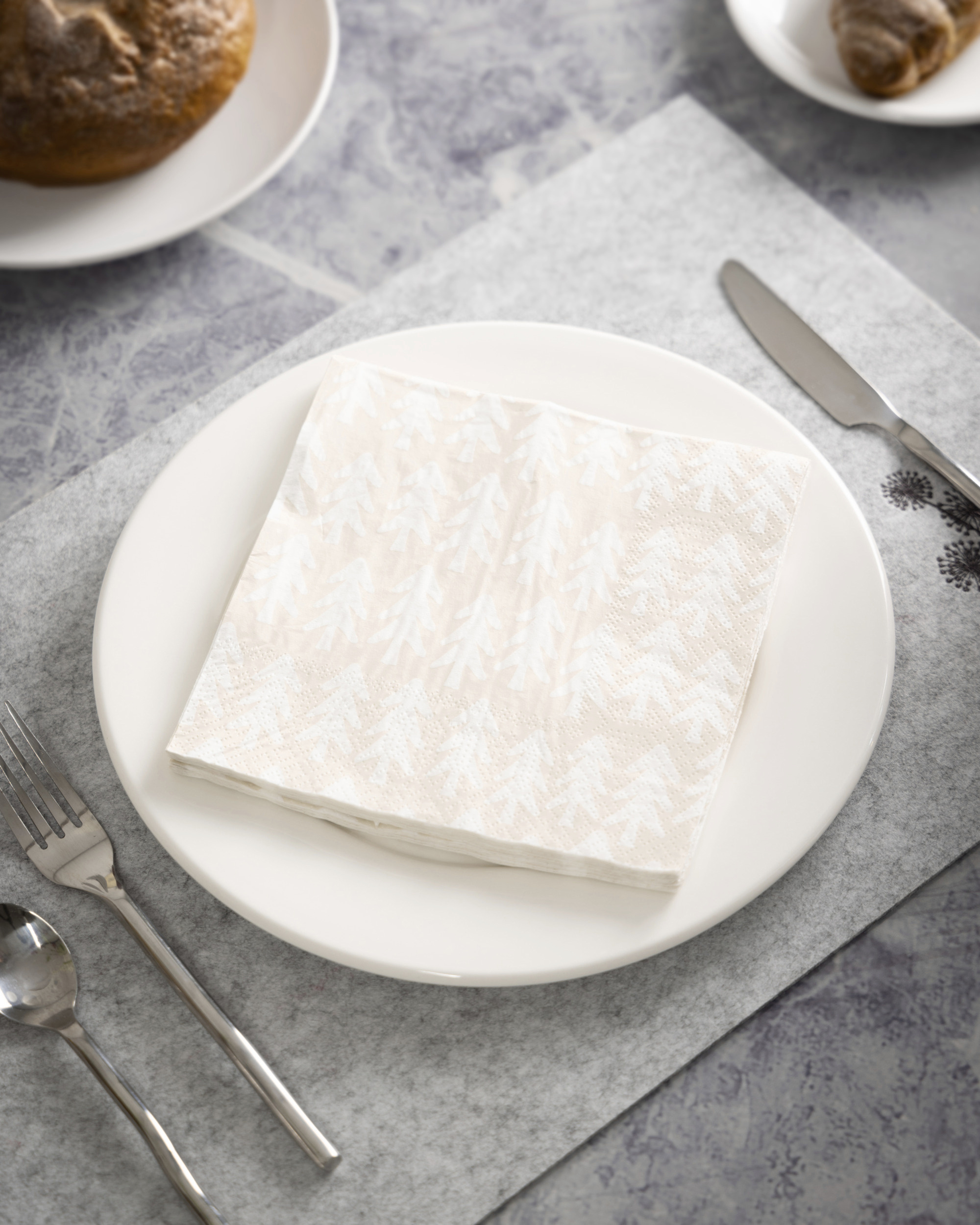 Eglo Servietten Bäume Pasig gold/weiß 16,5 x 16,5 cm - 20er Pack