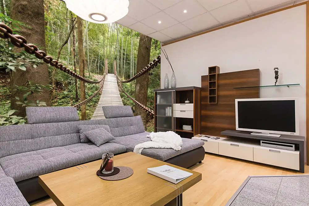 papermoon Vlies- Fototapete Digitaldruck 250 x 180 cm Suspension Bridge