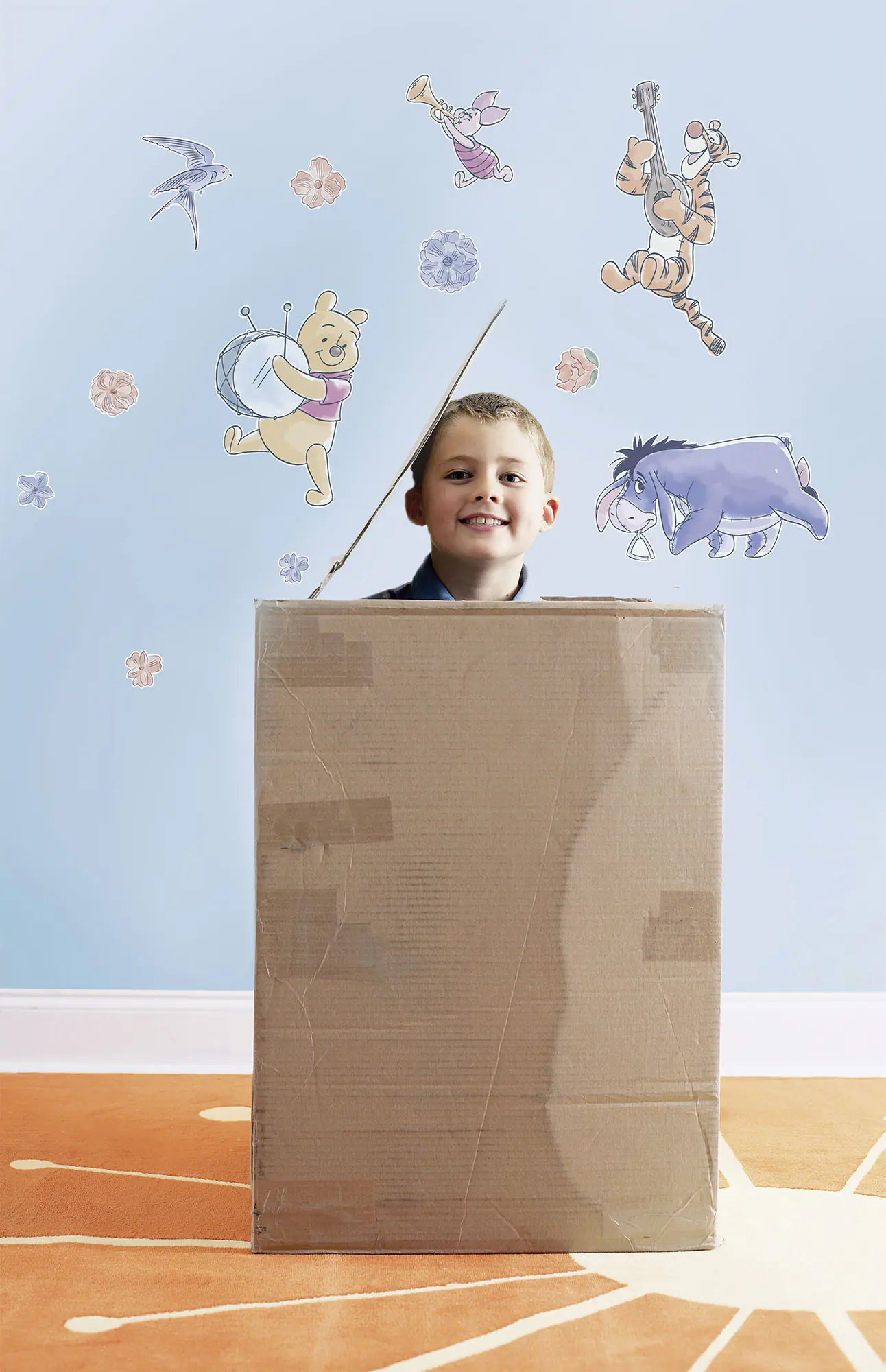 Komar Dekosticker Winnie Pooh Flowers 50 x 70 cm  