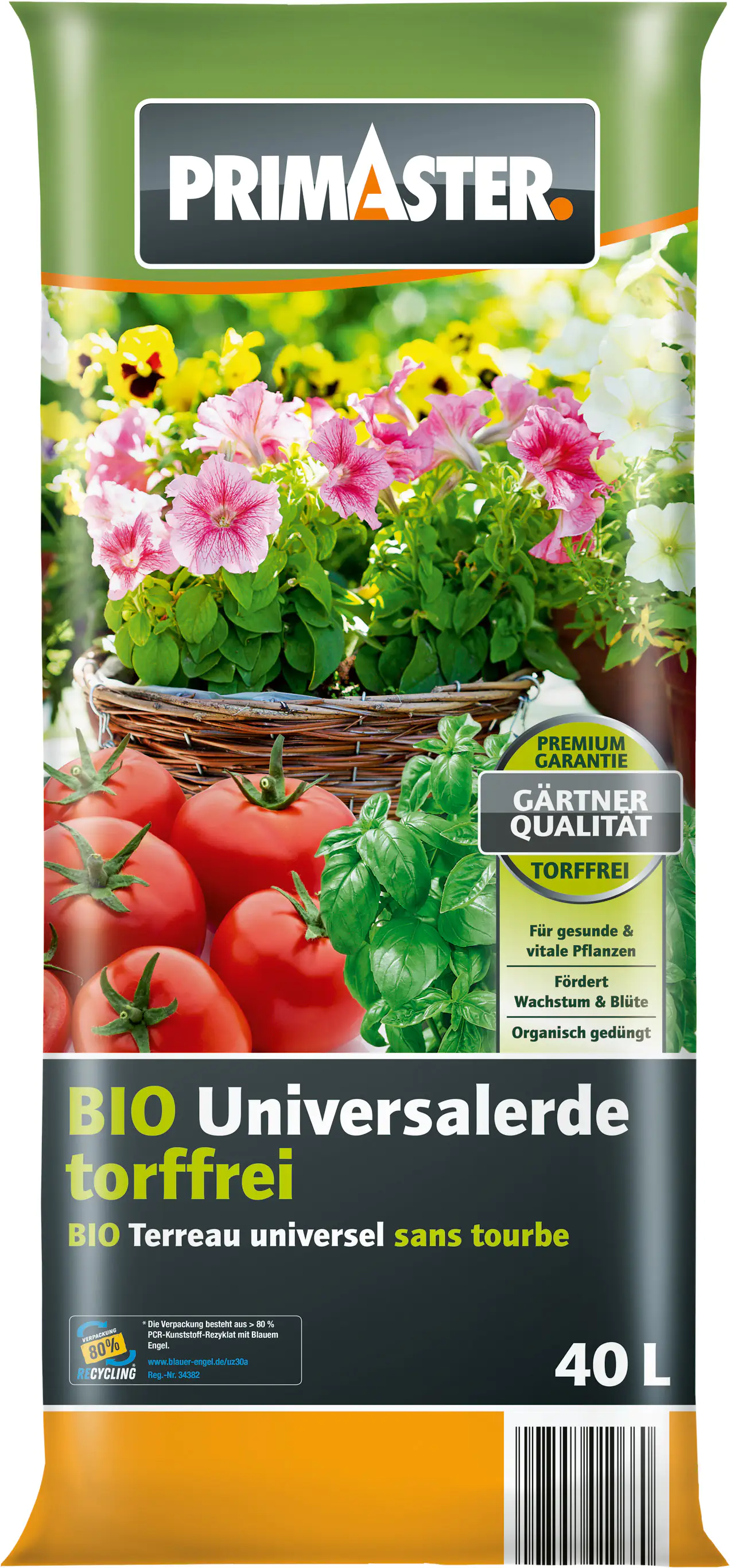 Primaster Bio Universalerde 40 L torffrei
