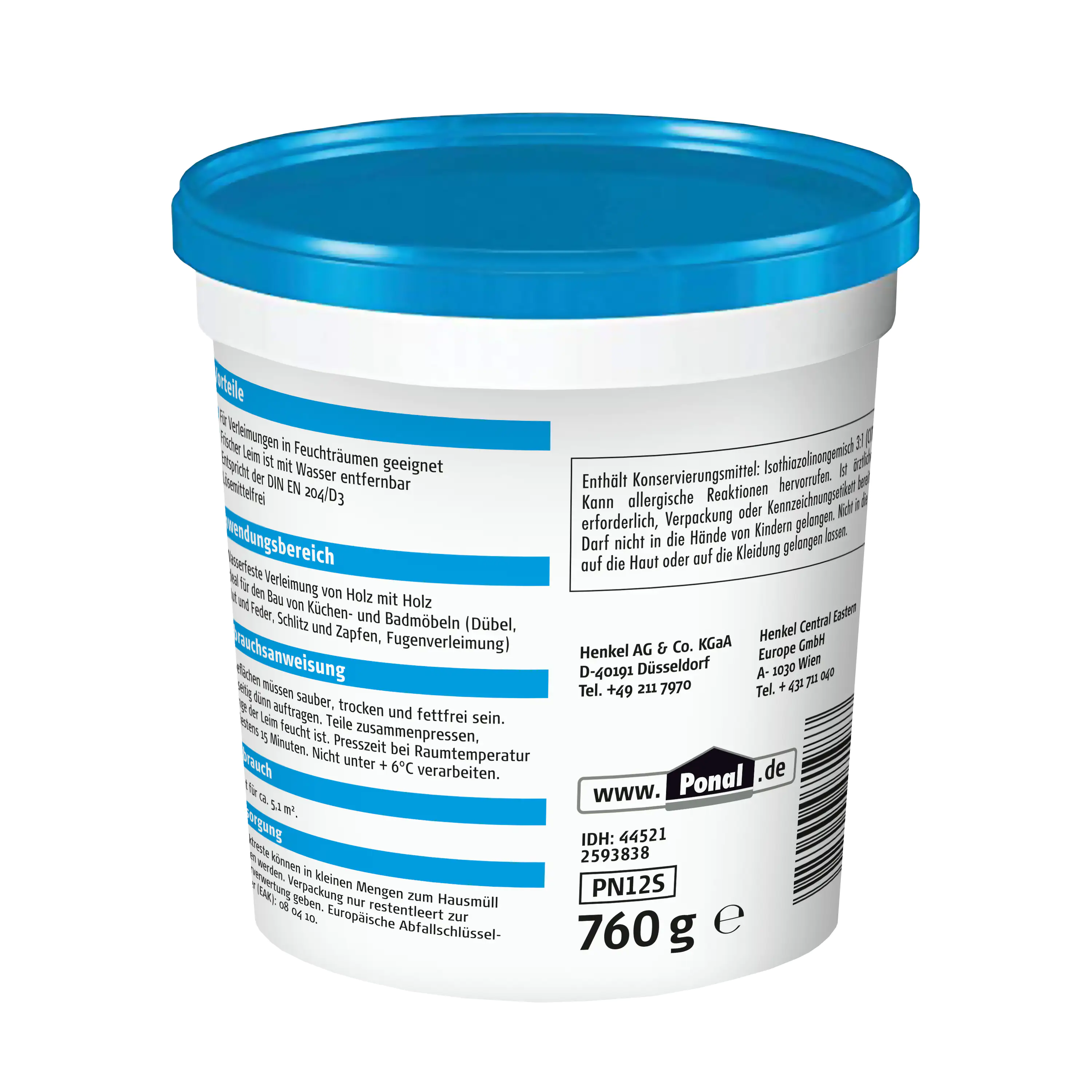 Ponal Holzleim Wasserfest 760 g Dose, trocknet transparent Ponal Holzleim Wasserfest 760 g Dose, trocknet transparent