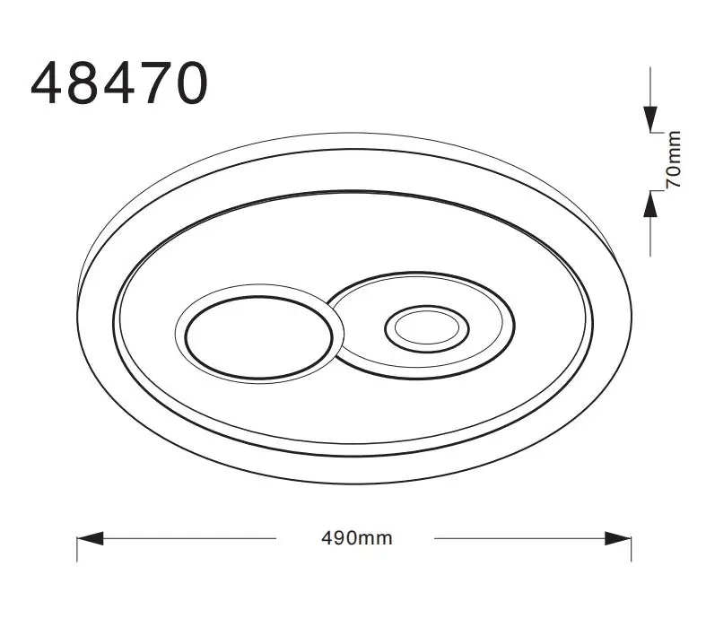 Globo Deckenleuchte Ruiz I 49 x 7 cm (Ø x H) weiß matt warmweiß-kaltweiß