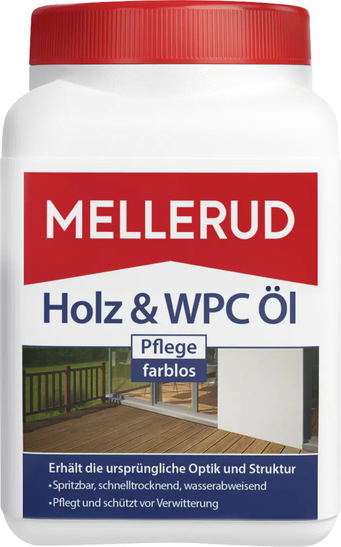 Mellerud Holz & WPC Öl Pflege farblos 0,75 L Mellerud Holz & WPC Öl Pflege farblos 0,75 L