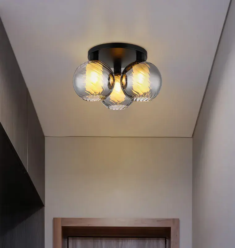 Globo Deckenleuchte Ulf 46 x 25 cm (Ø x H) schwarz matt