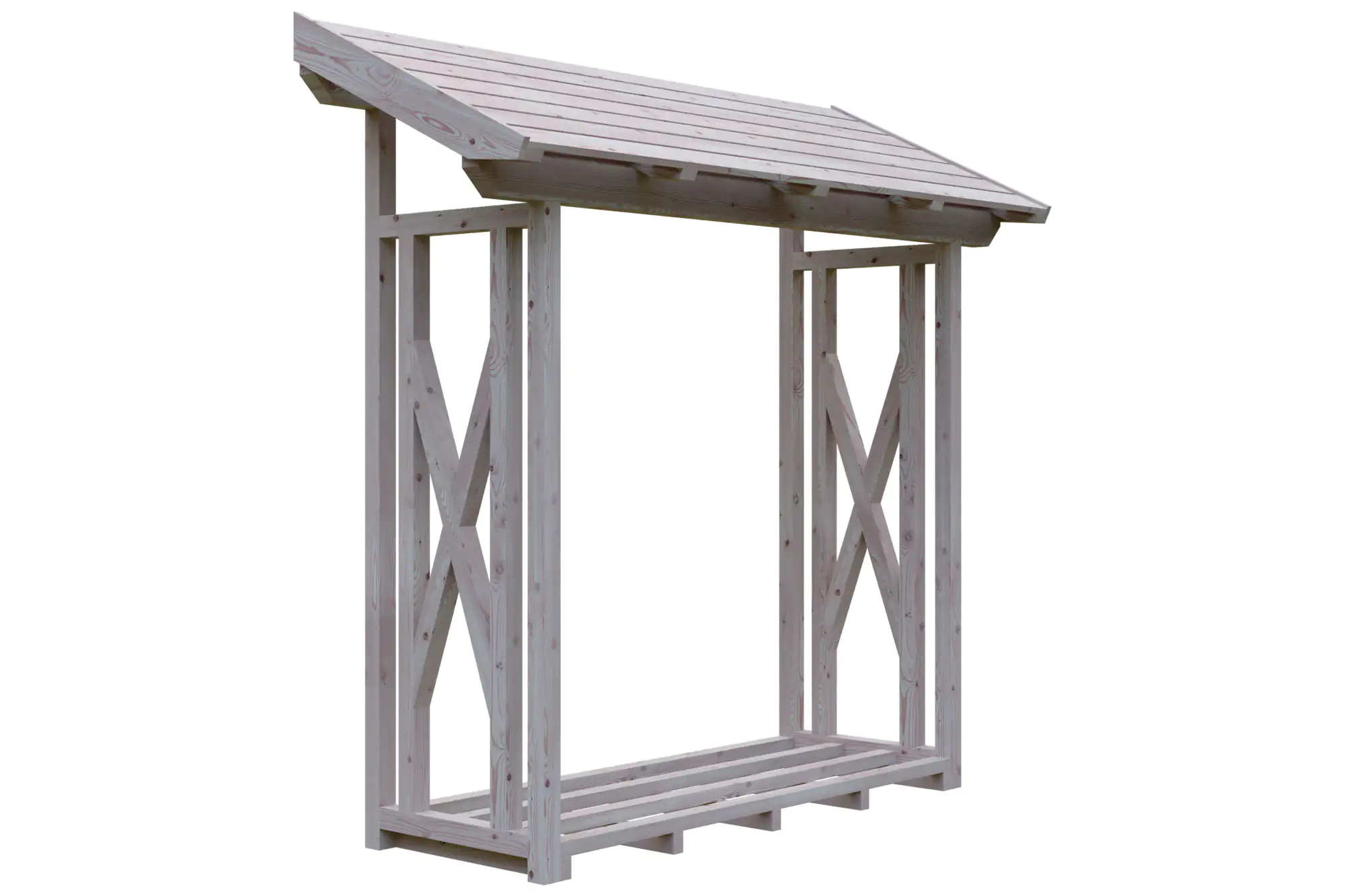 SKAN HOLZ Holzunterstand Paul 1 240 x 88 cm , natur SKAN HOLZ Holzunterstand Paul 1 240 x 88 cm , natur