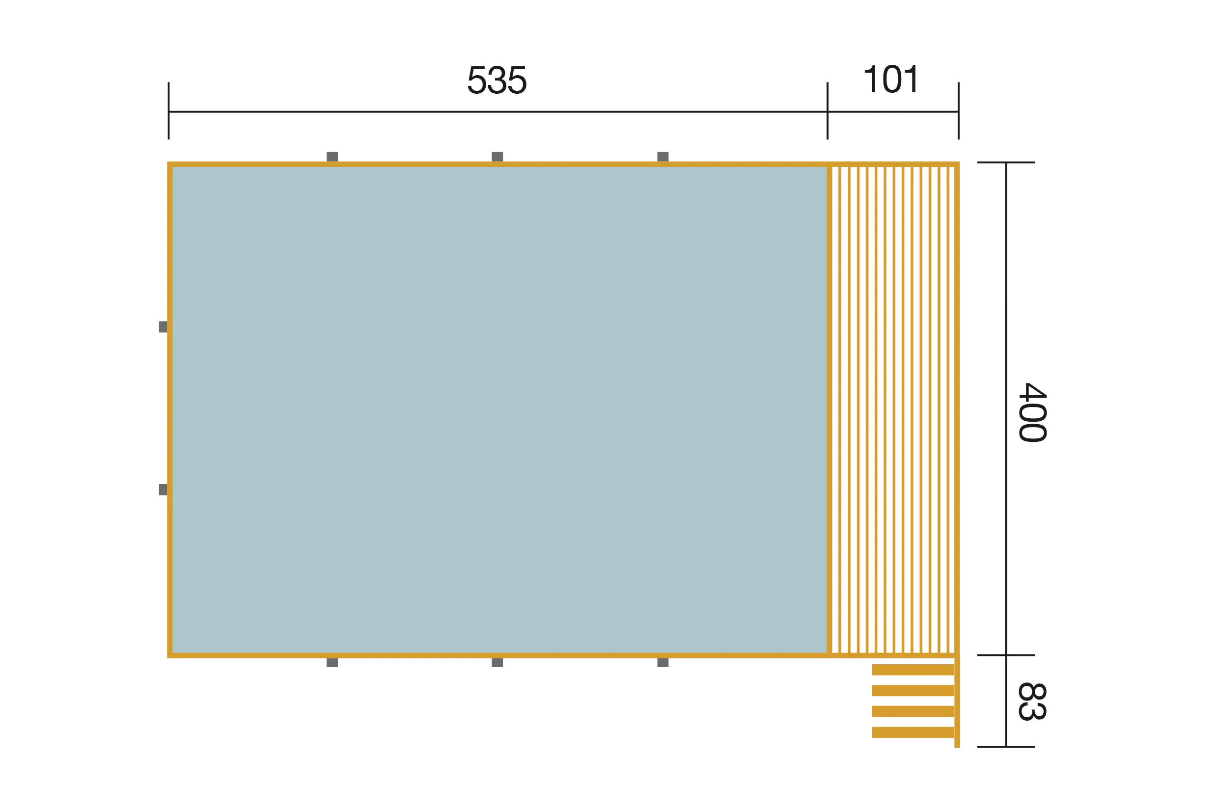 Weka Massivholzpool-Set Mosaik 595 Gr. 2 636 x 400 x 116 cm inkl. Sandfilteranlage