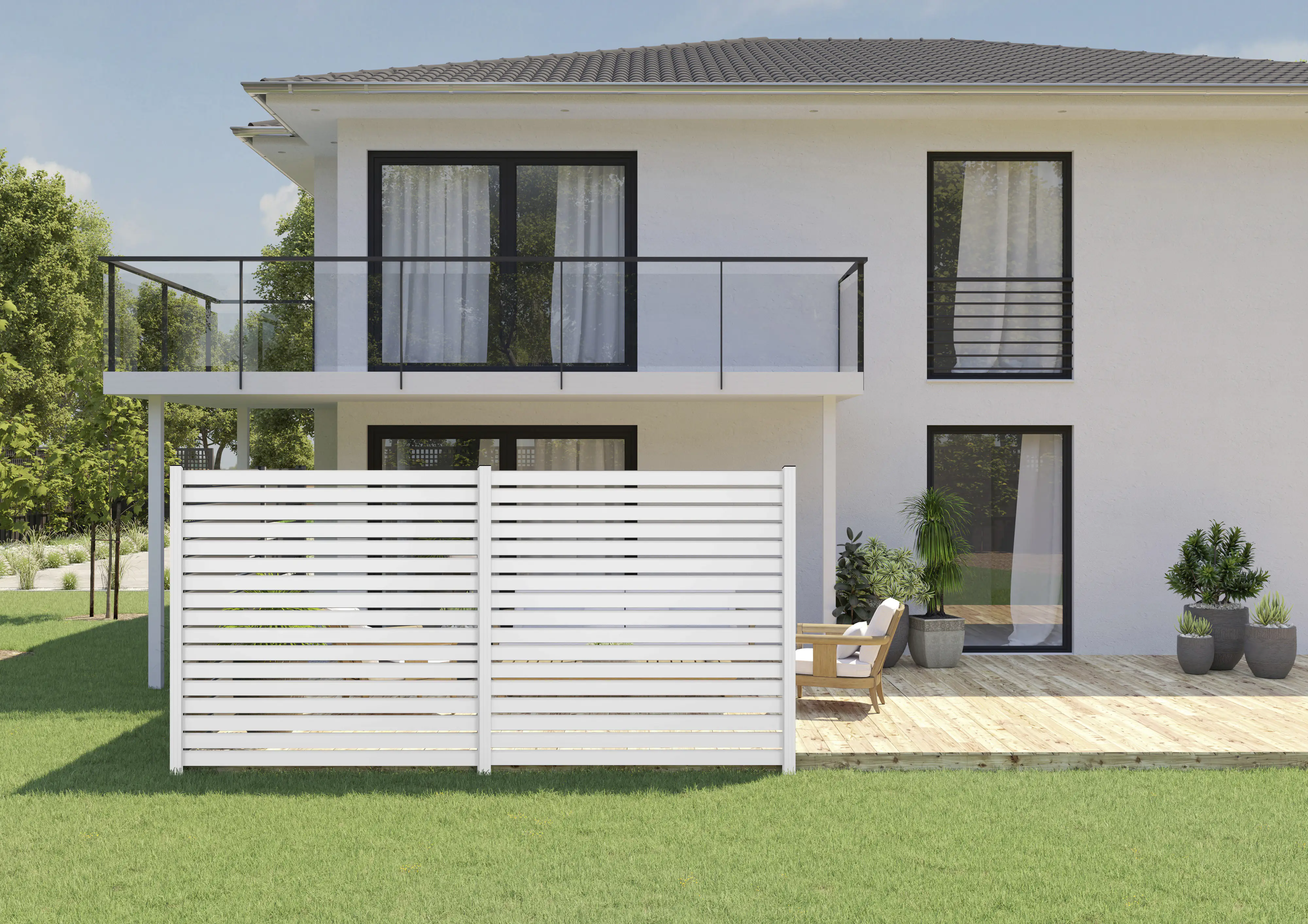 Ambiente Alu-Zaun Rhombus 90 MIDI B x H: 180 cm x 120 cm 22 mm stark