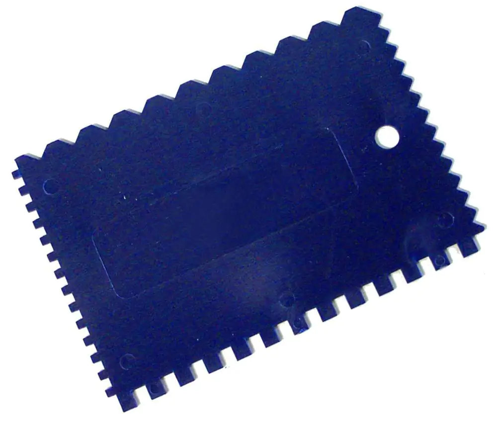 Zahnspachtel 130 x 90 mm Kunststoff 4 Zahnungen