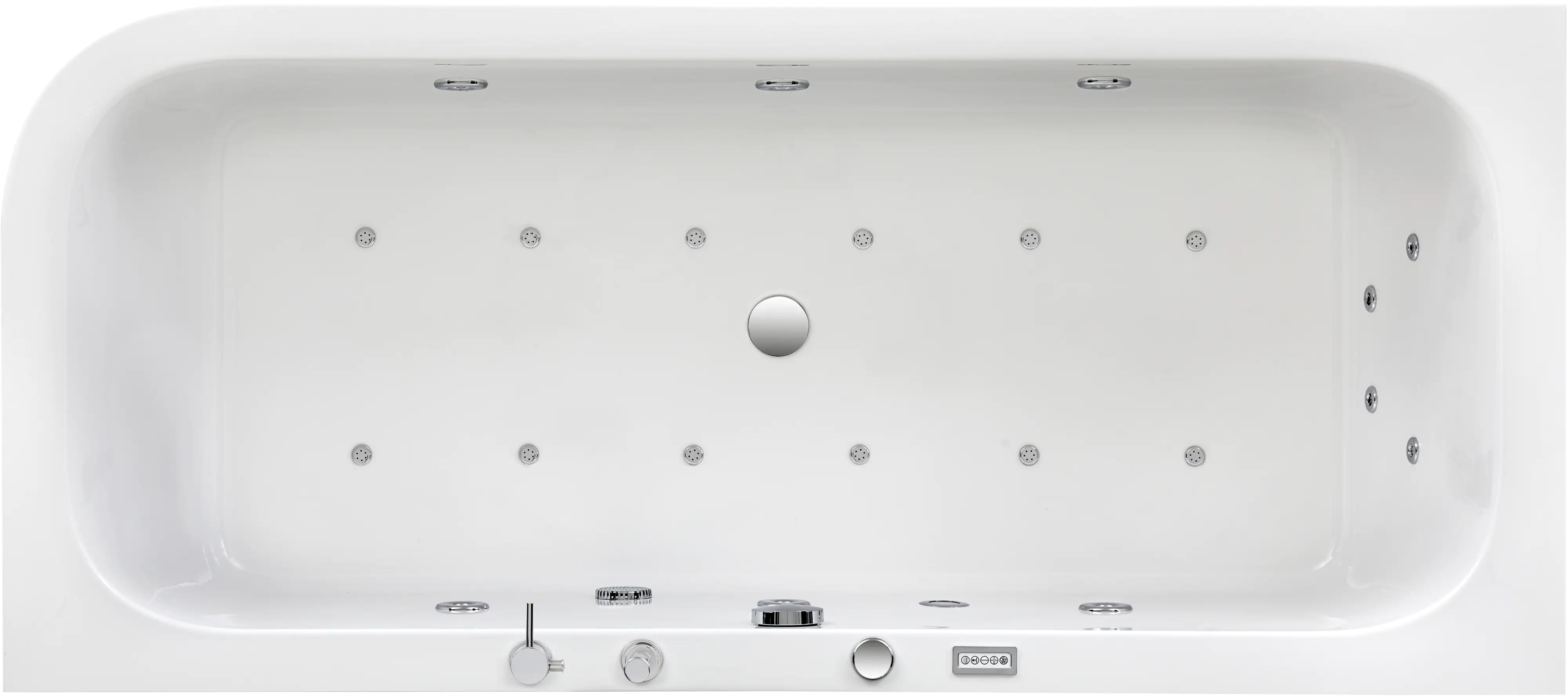 Ottofond Whirlpool-Badewannen-Komplettset Spirit 180 x 80 cm