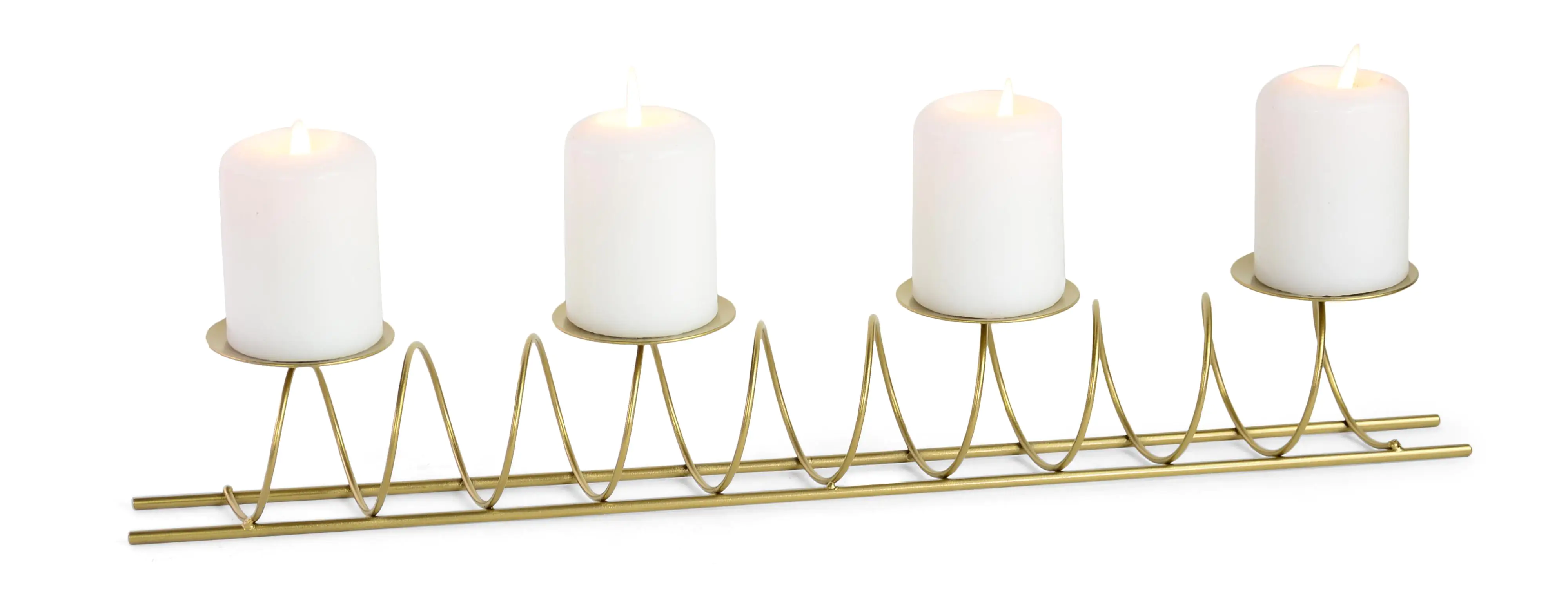 Riffelmacher Adventsleuchter Spirale gold 60,5 x 8 x 9,5 cm