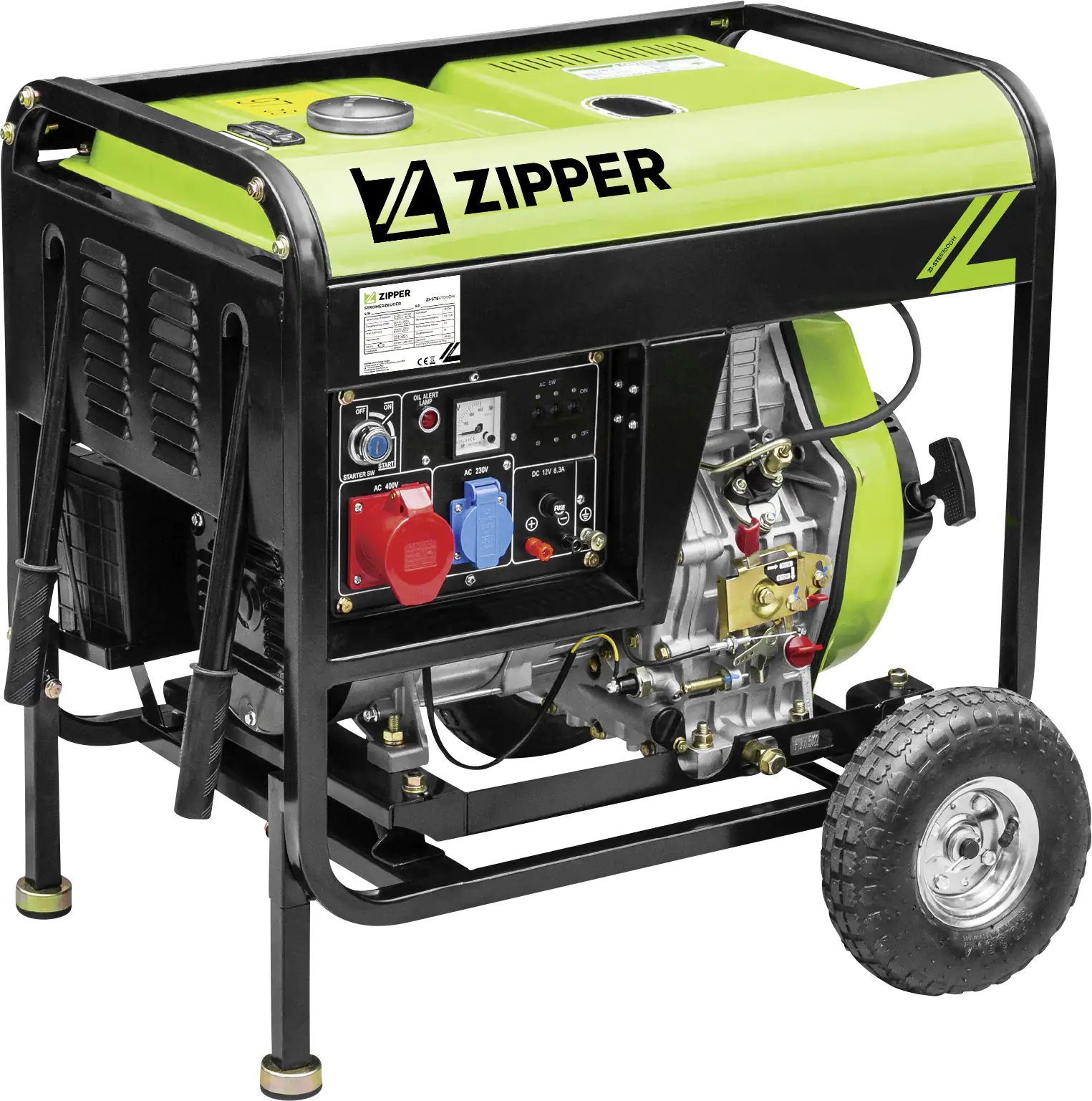 Zipper Diesel-Stromerzeuger ZI-STE6700DH 6500 W Zipper Diesel-Stromerzeuger ZI-STE6700DH 6500 W