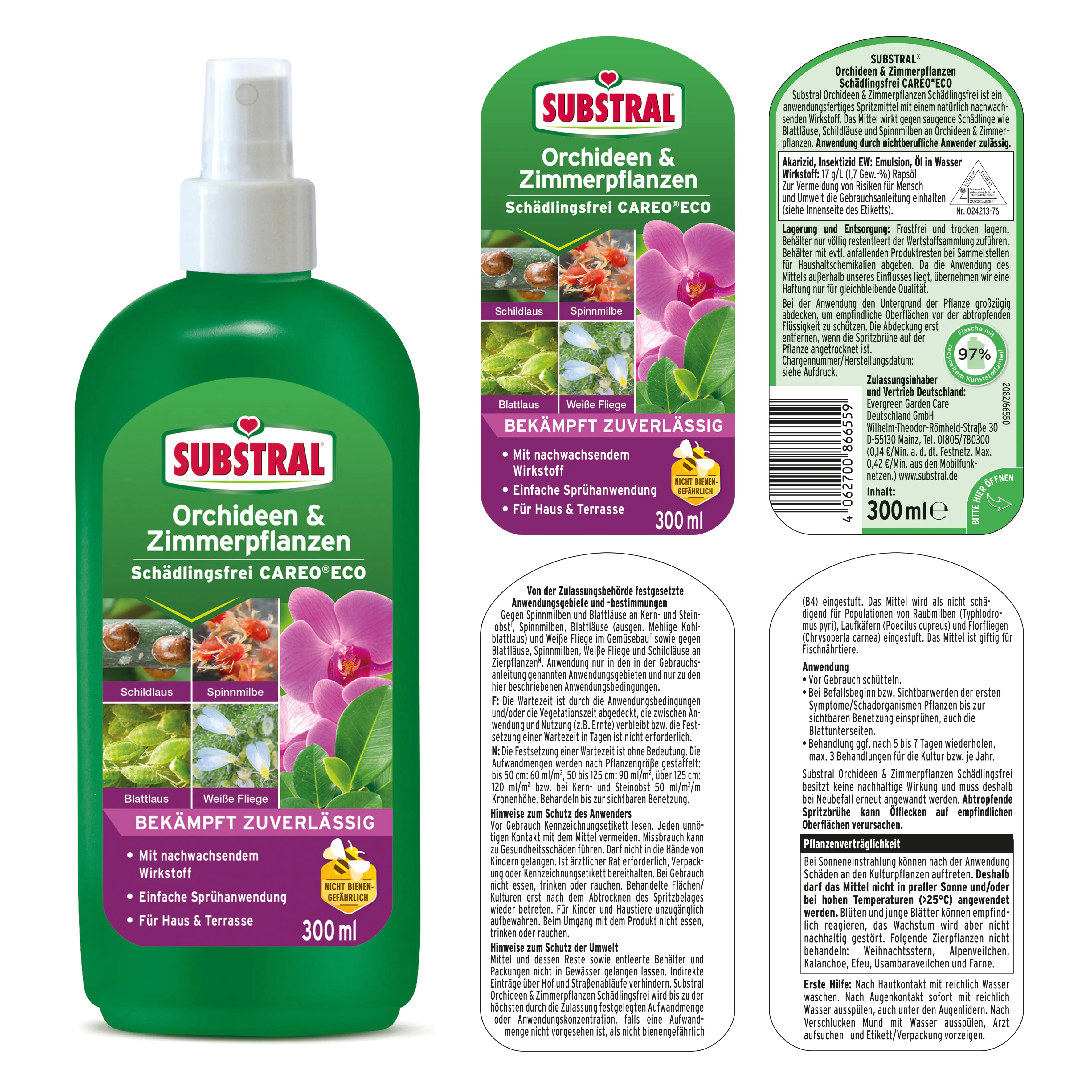 Substral Orchideen & Zimmerplanzen Schädlingfrei Careo Eco 300 ml Substral Orchideen & Zimmerplanzen Schädlingfrei Careo Eco 300 ml