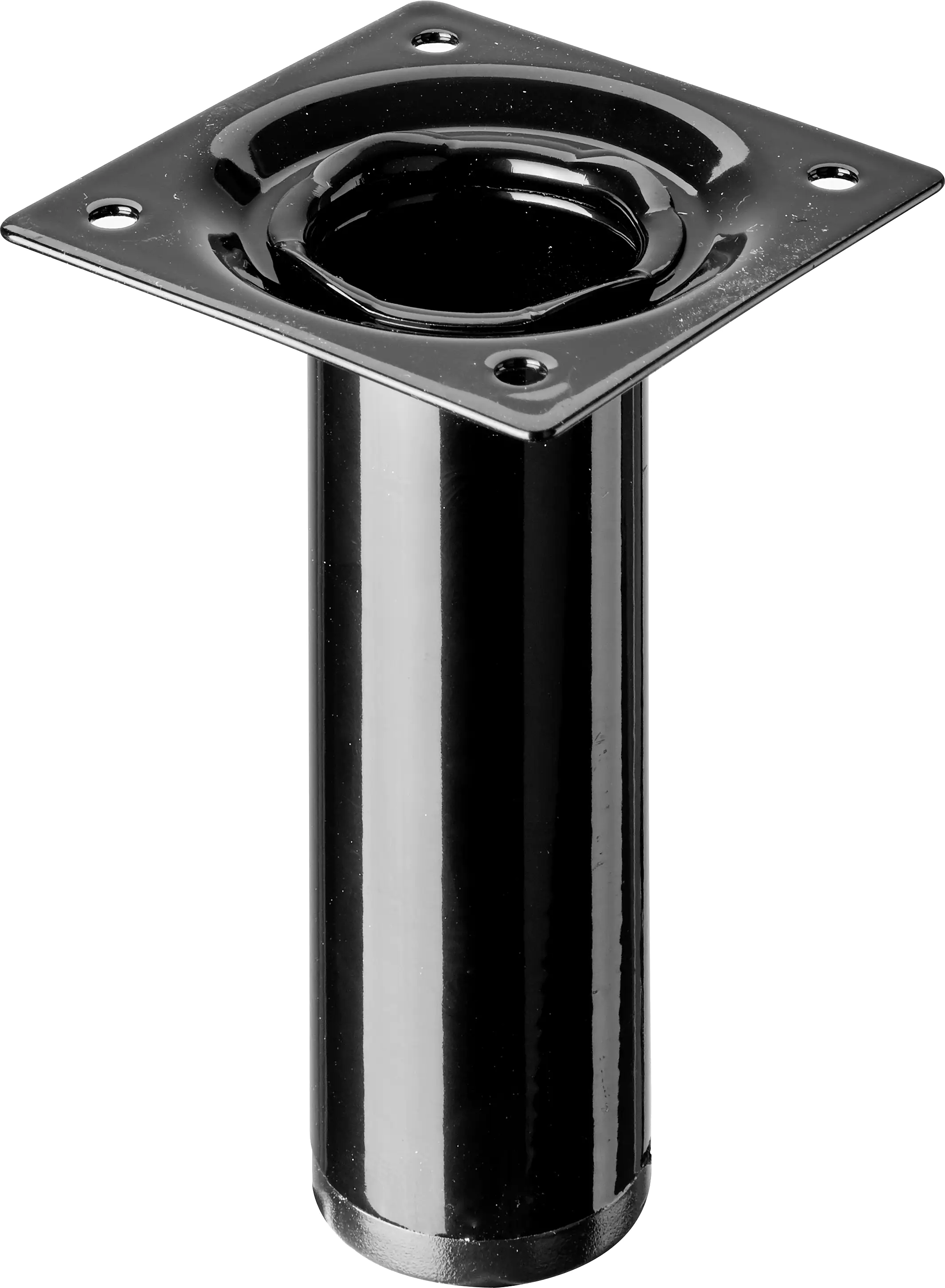 Hettich Tischbein 3,0 x 10 cm Stahl schwarz - 1 Stück