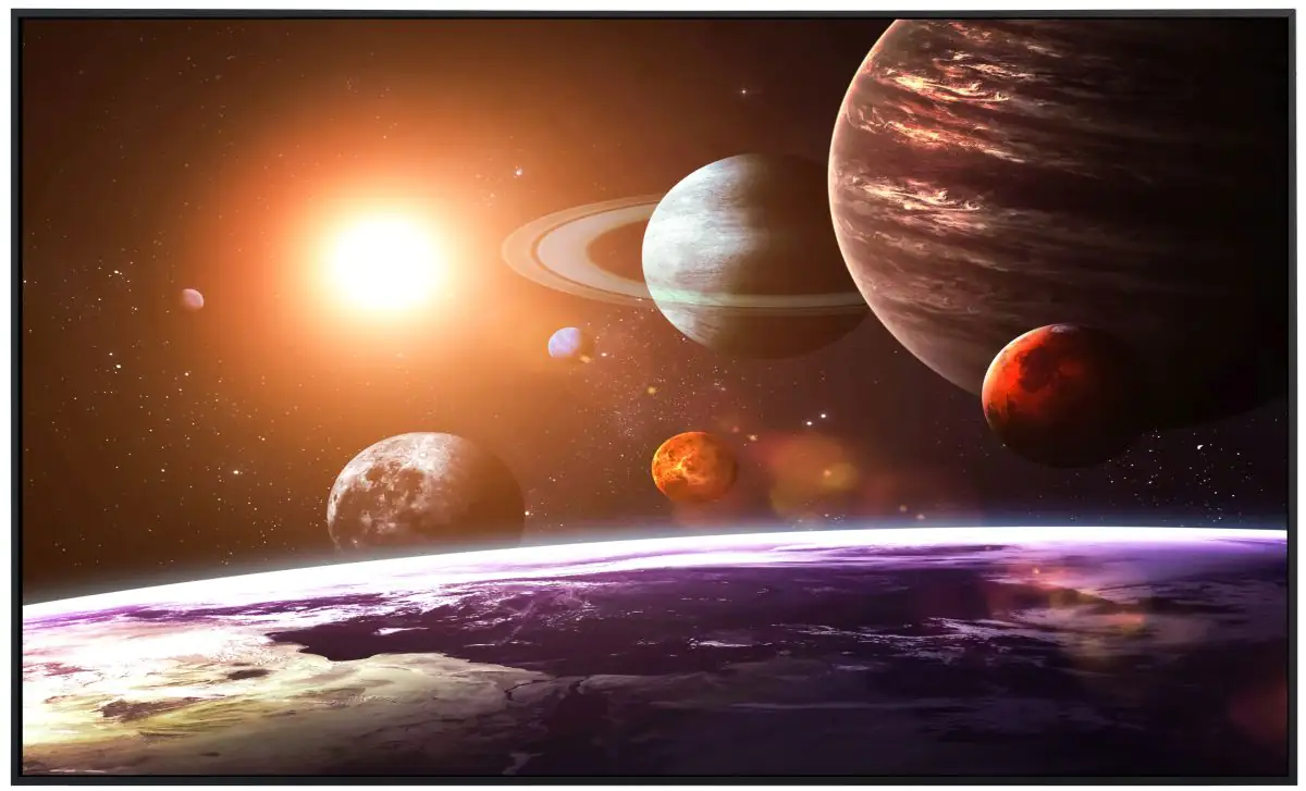 papermoon Infrarotheizkörper EcoHeat 90x120 cm 1200 Watt, Solar System