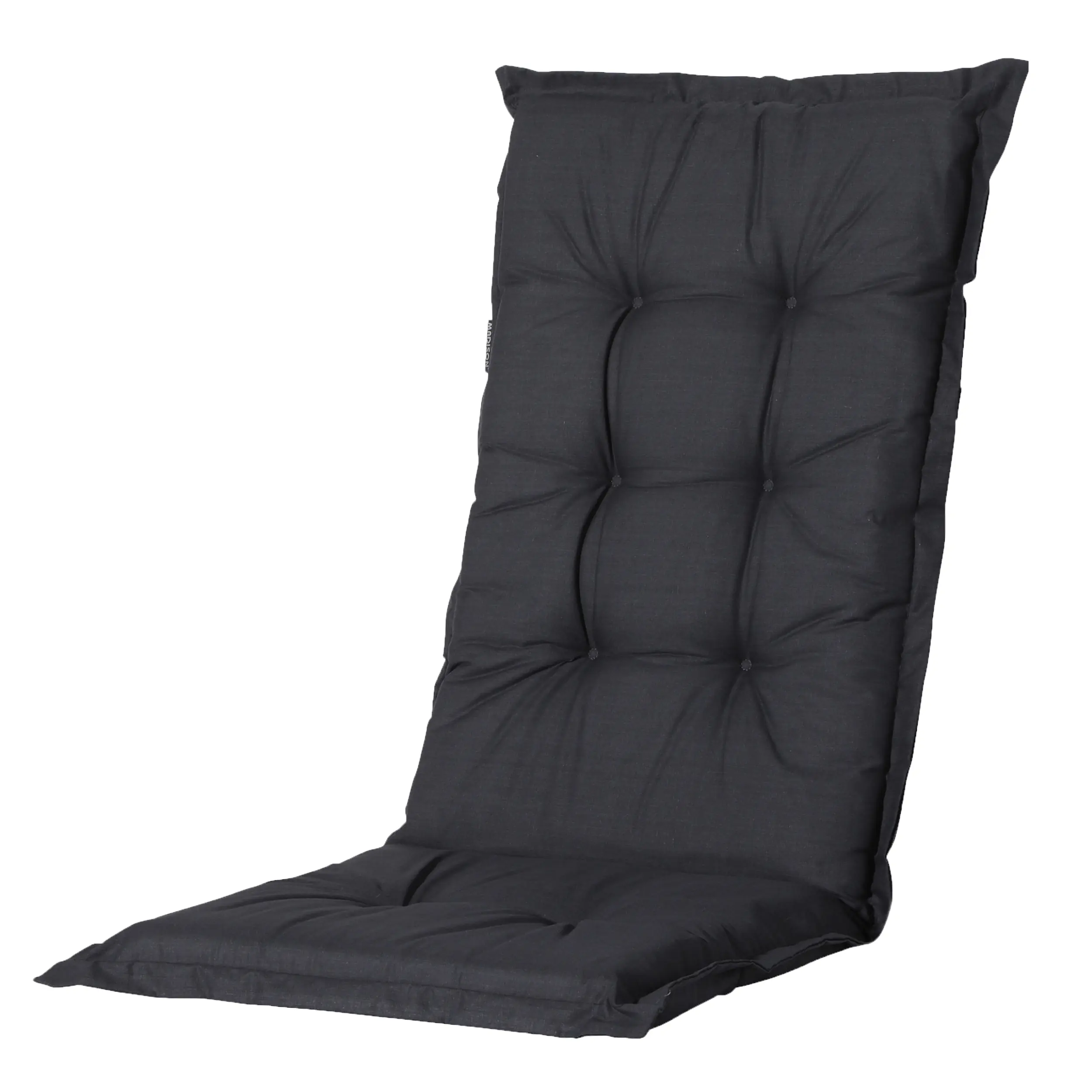 Madison Hochlehner-Auflage Basic schwarz 123 x 50 cm 4er-Set