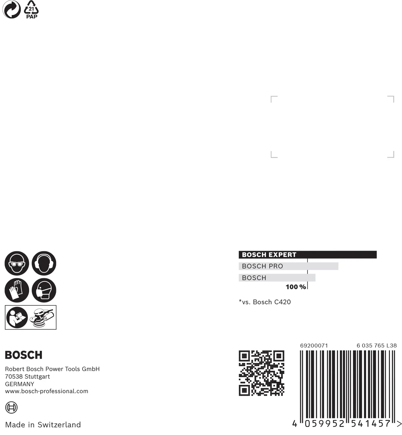 Bosch Expert C470 Schleifpapier für Exzenterschleifer 125 mm G 120 5-teilig